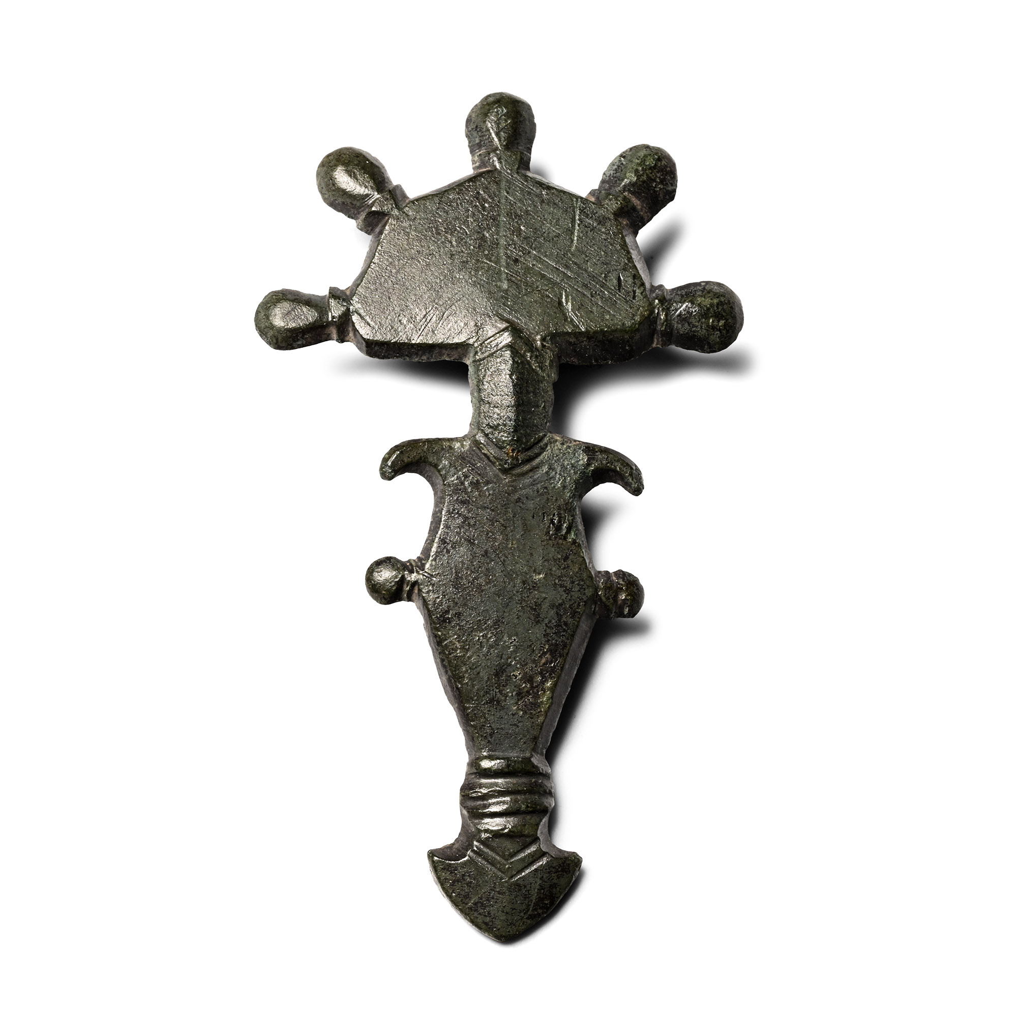 Visigothic Bronze Radiate-Headed Brooch