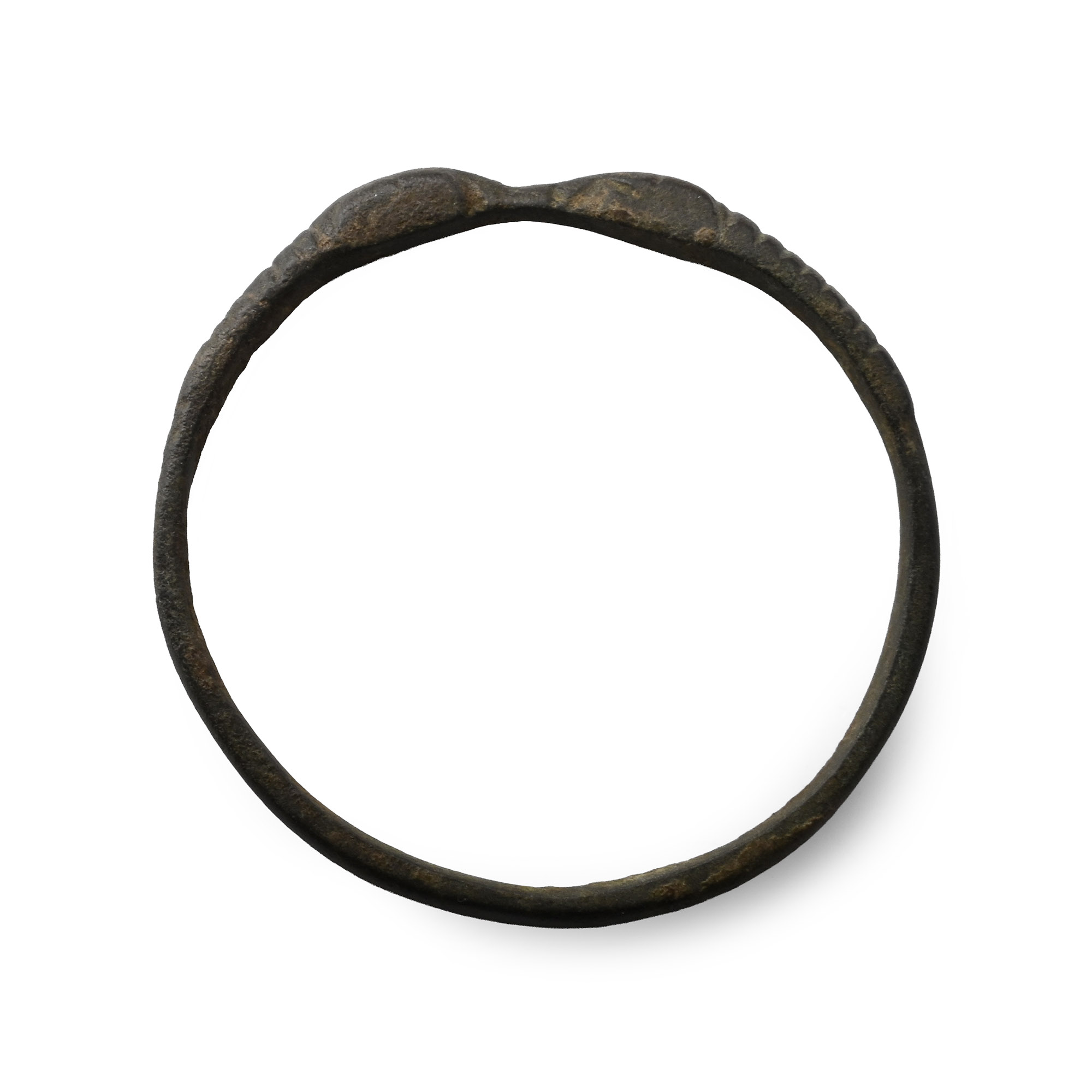 Roman Bronze Bracelet with Zoomorphic Terminals