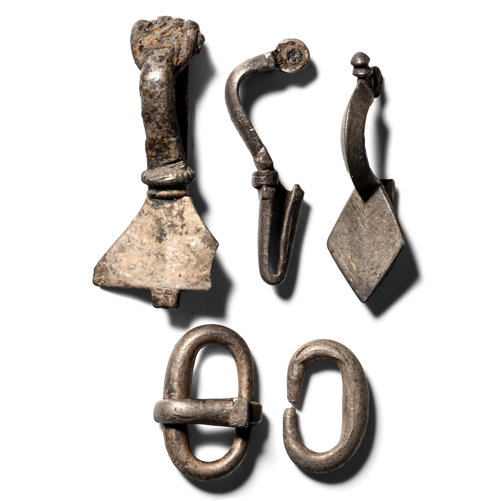 Dark Age Silver Brooch and Buckle Group