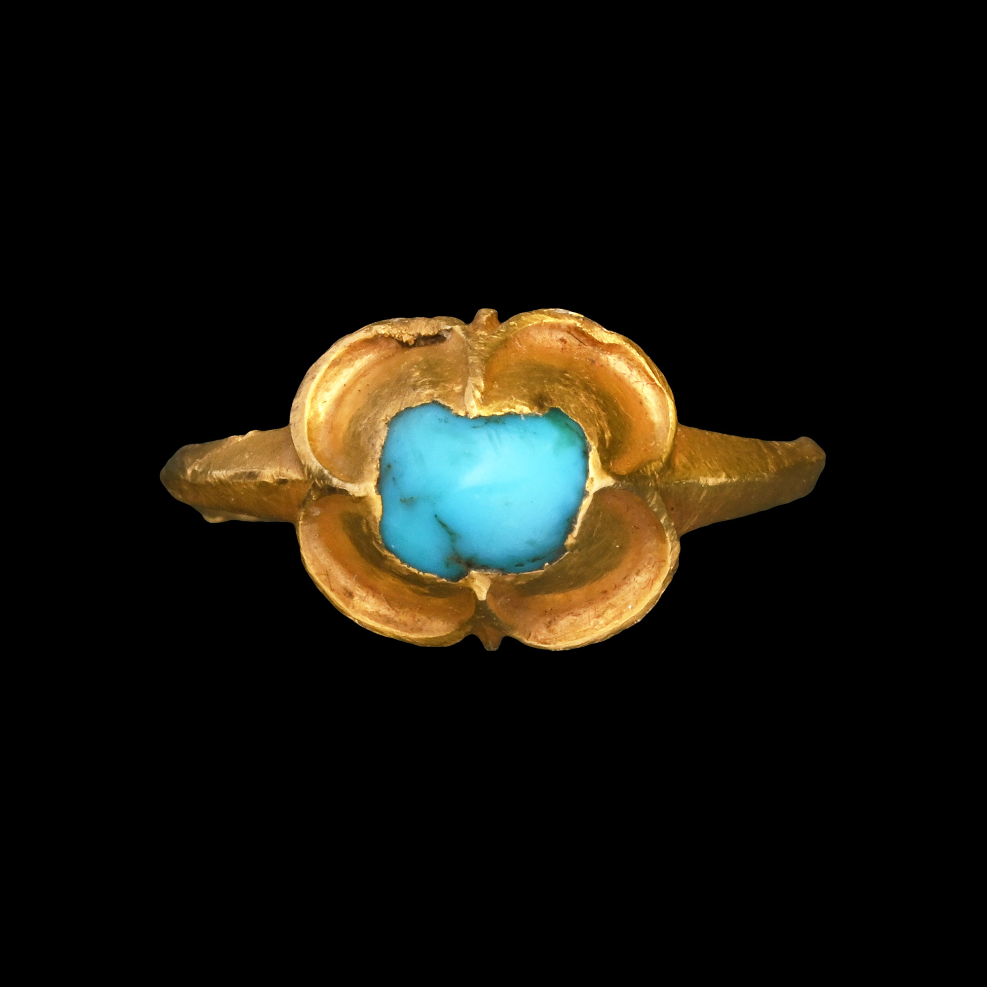 Medieval Gold Ring with Turquoise