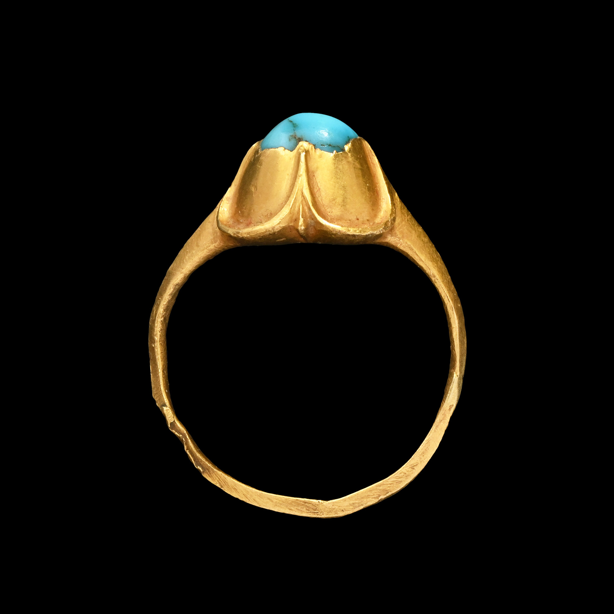 Medieval Gold Ring with Turquoise