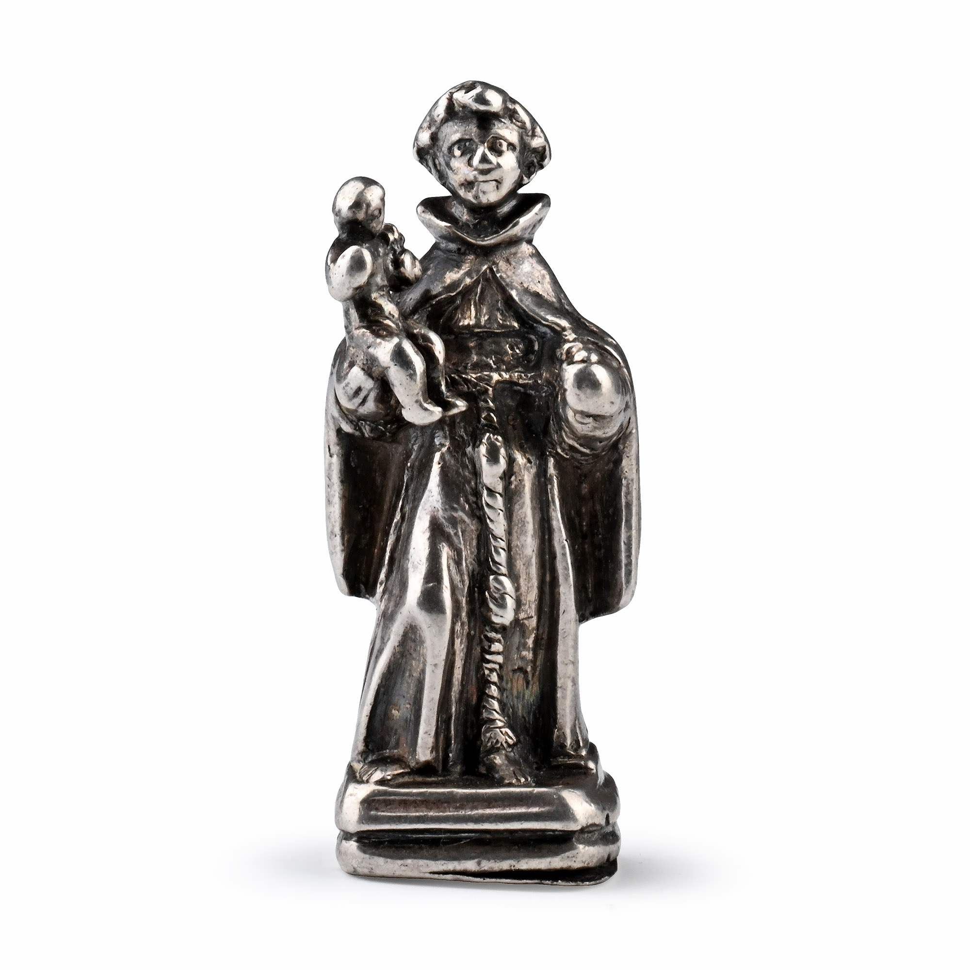 Silver Pendant in the form of Saint Anthony of Padua and Christ Child