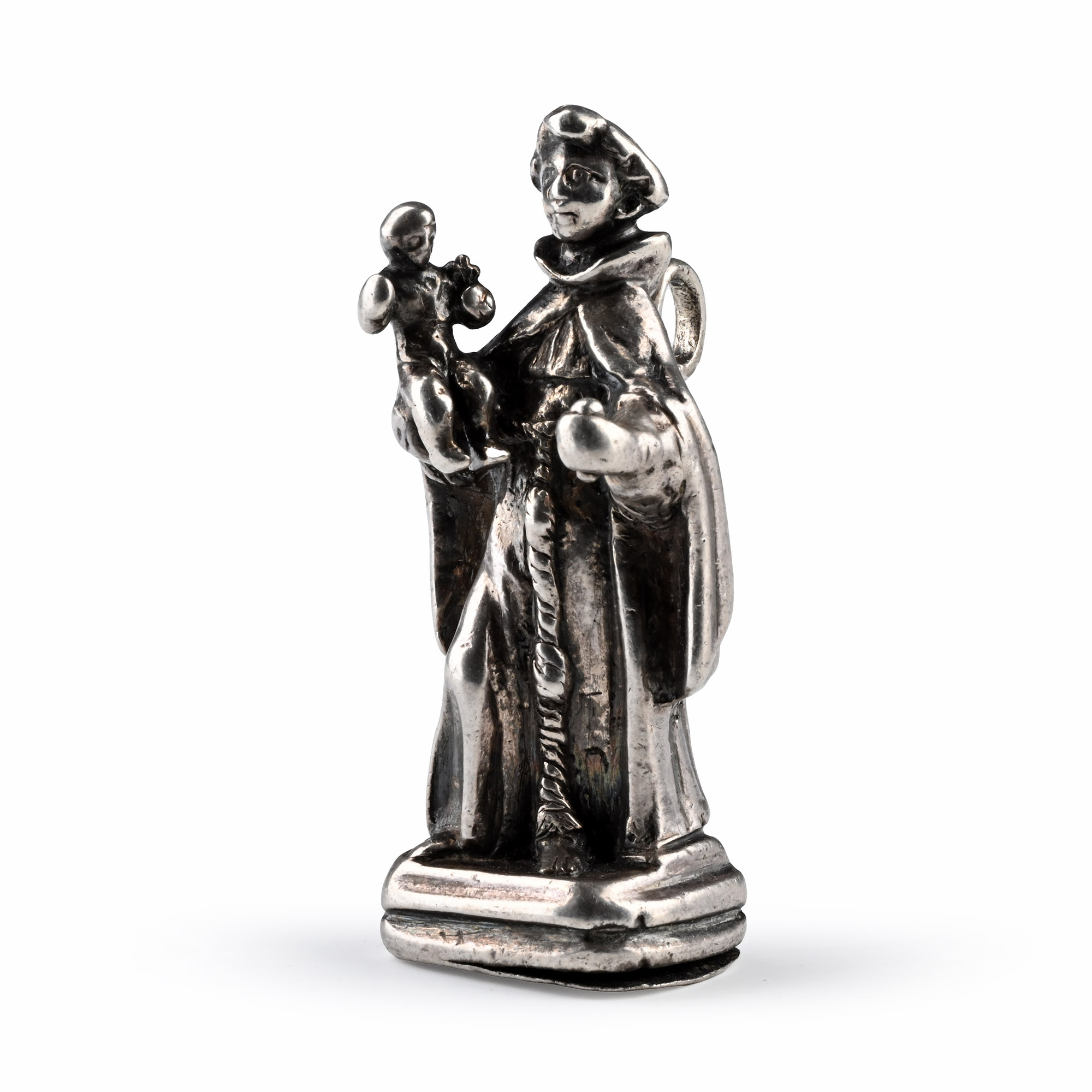 Silver Pendant in the form of Saint Anthony of Padua and Christ Child