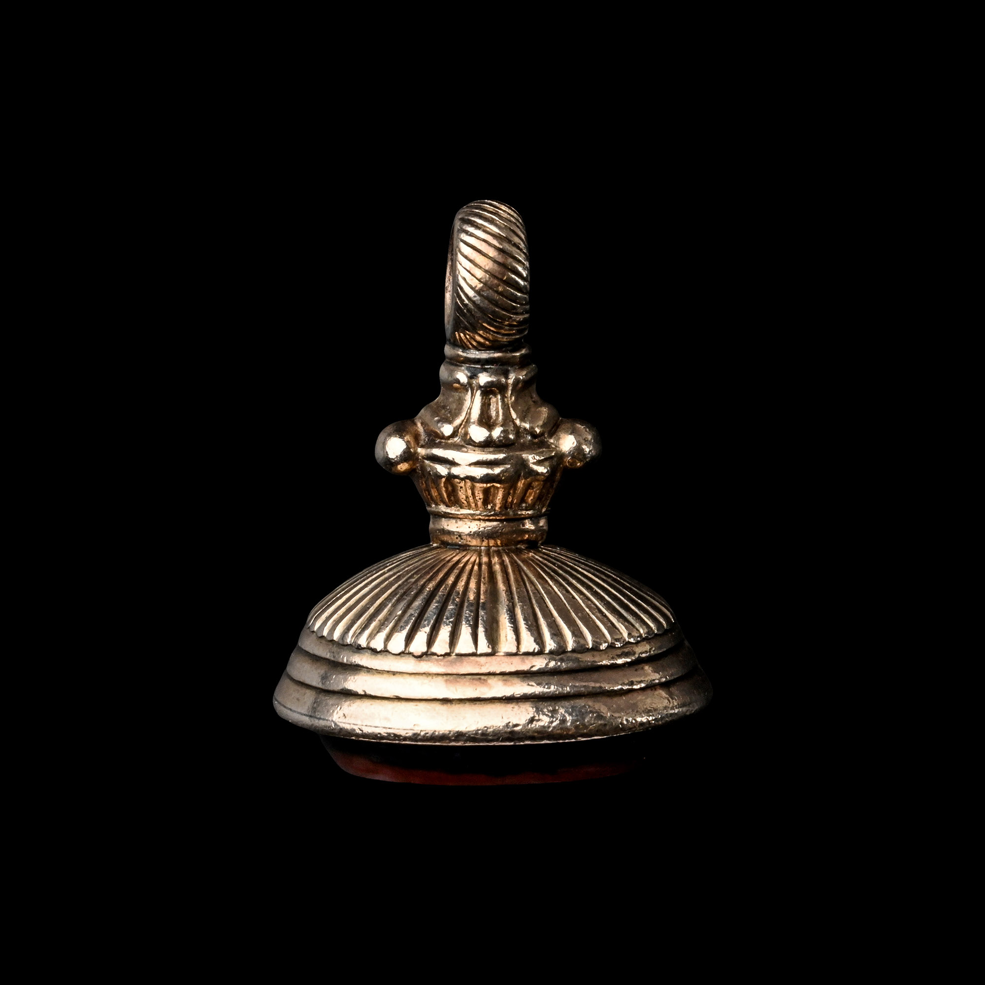 Gold Fob Seal Set with Jasper Intaglio of Zeus