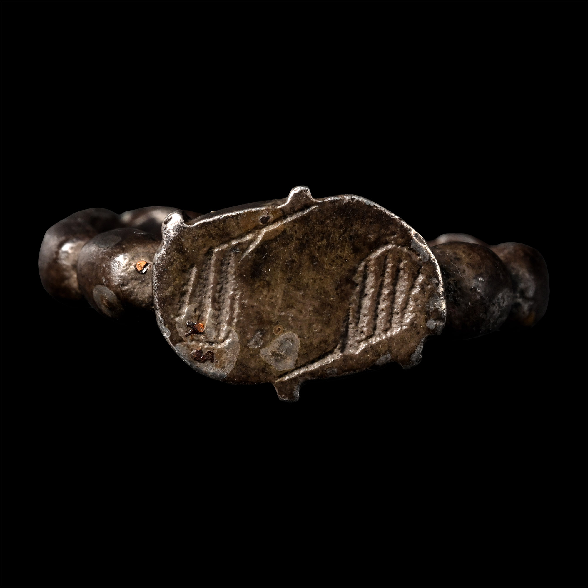 Medieval Silver Ring with 'S' Bezel