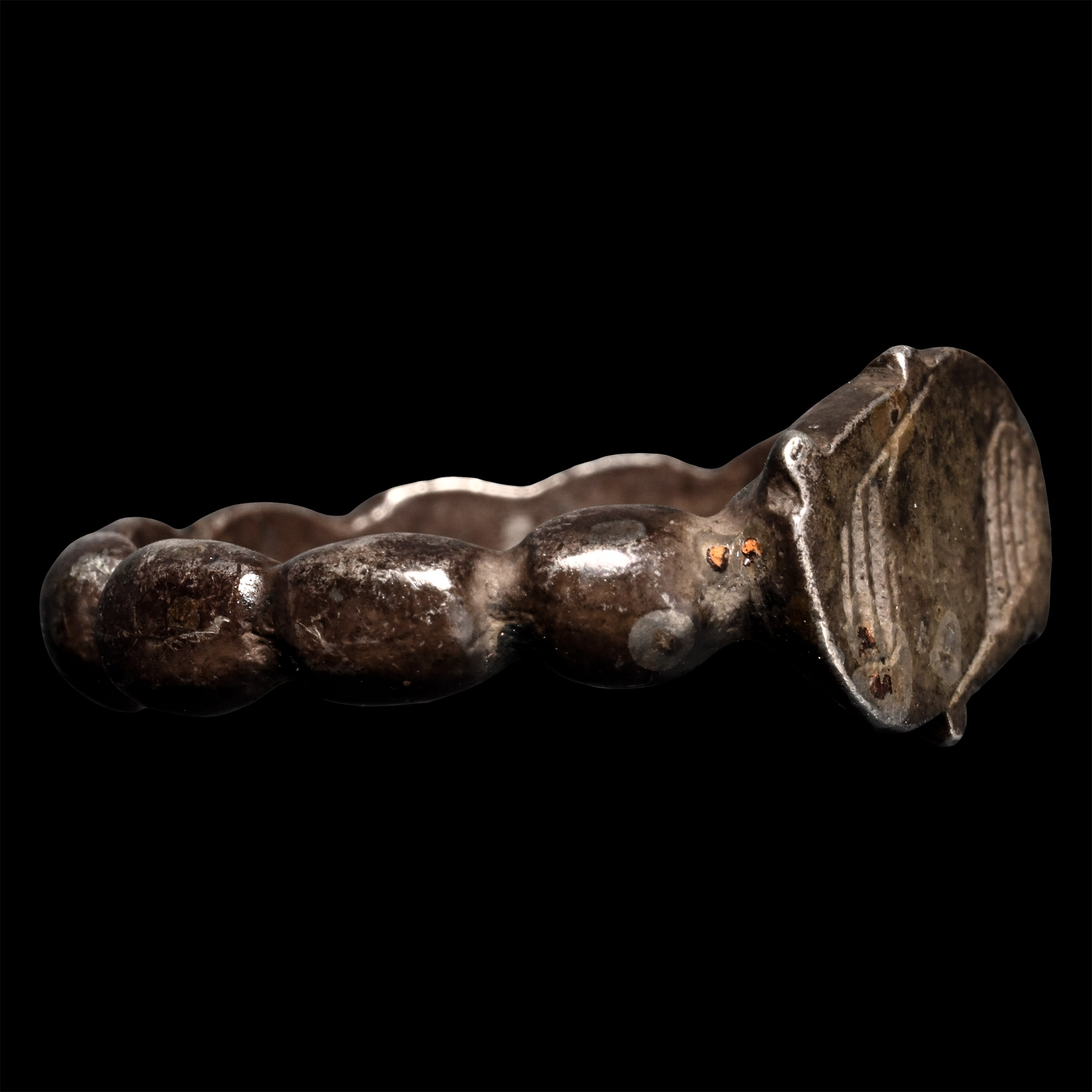 Medieval Silver Ring with 'S' Bezel