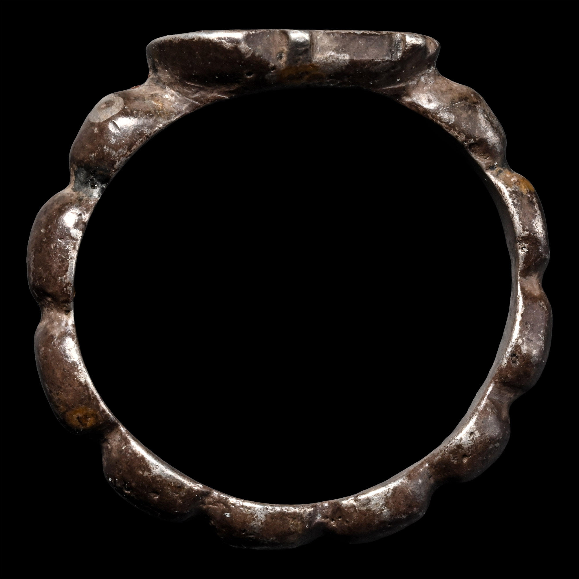 Medieval Silver Ring with 'S' Bezel