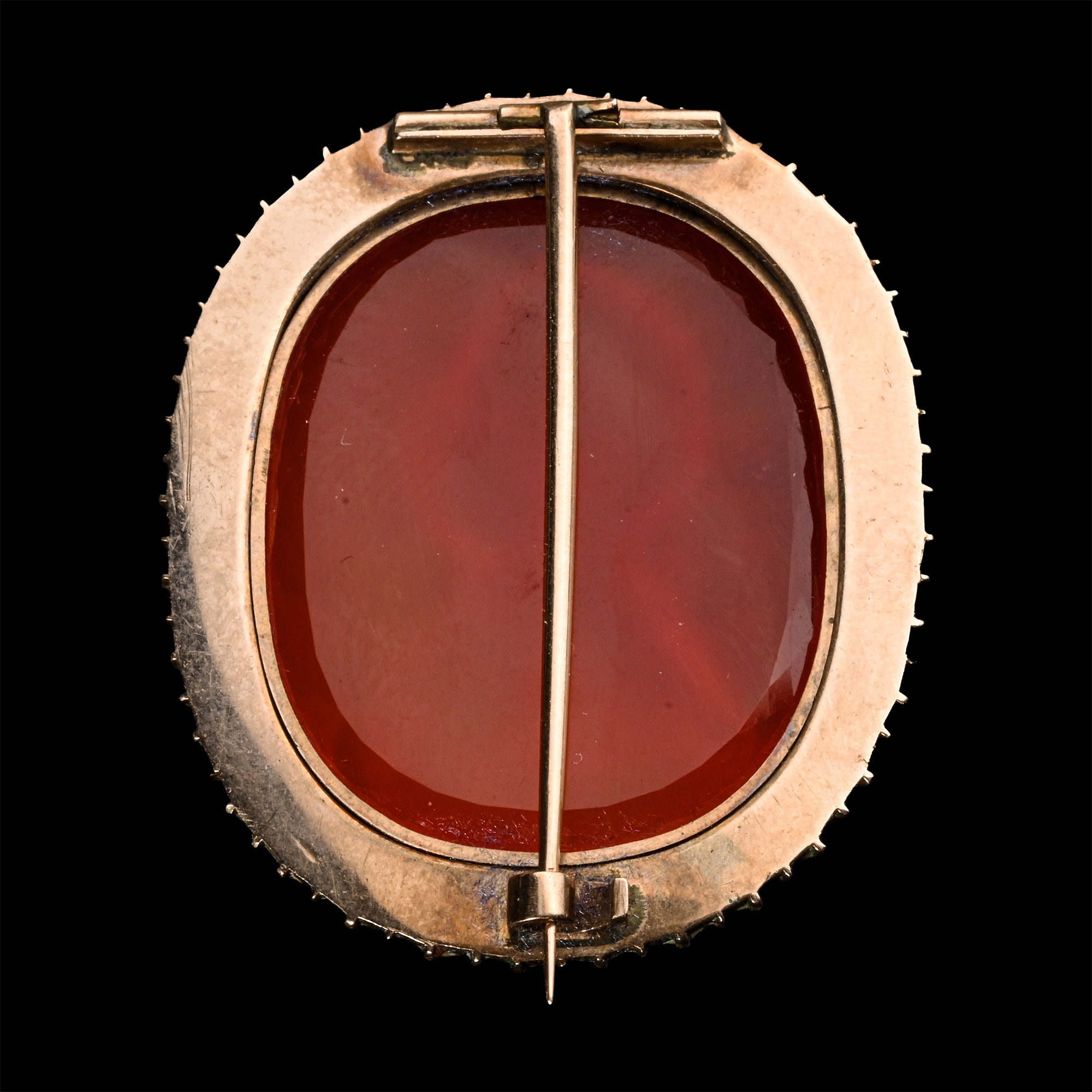 German Carnelian Cameo of Maria Theresa Mounted in a Brooch
