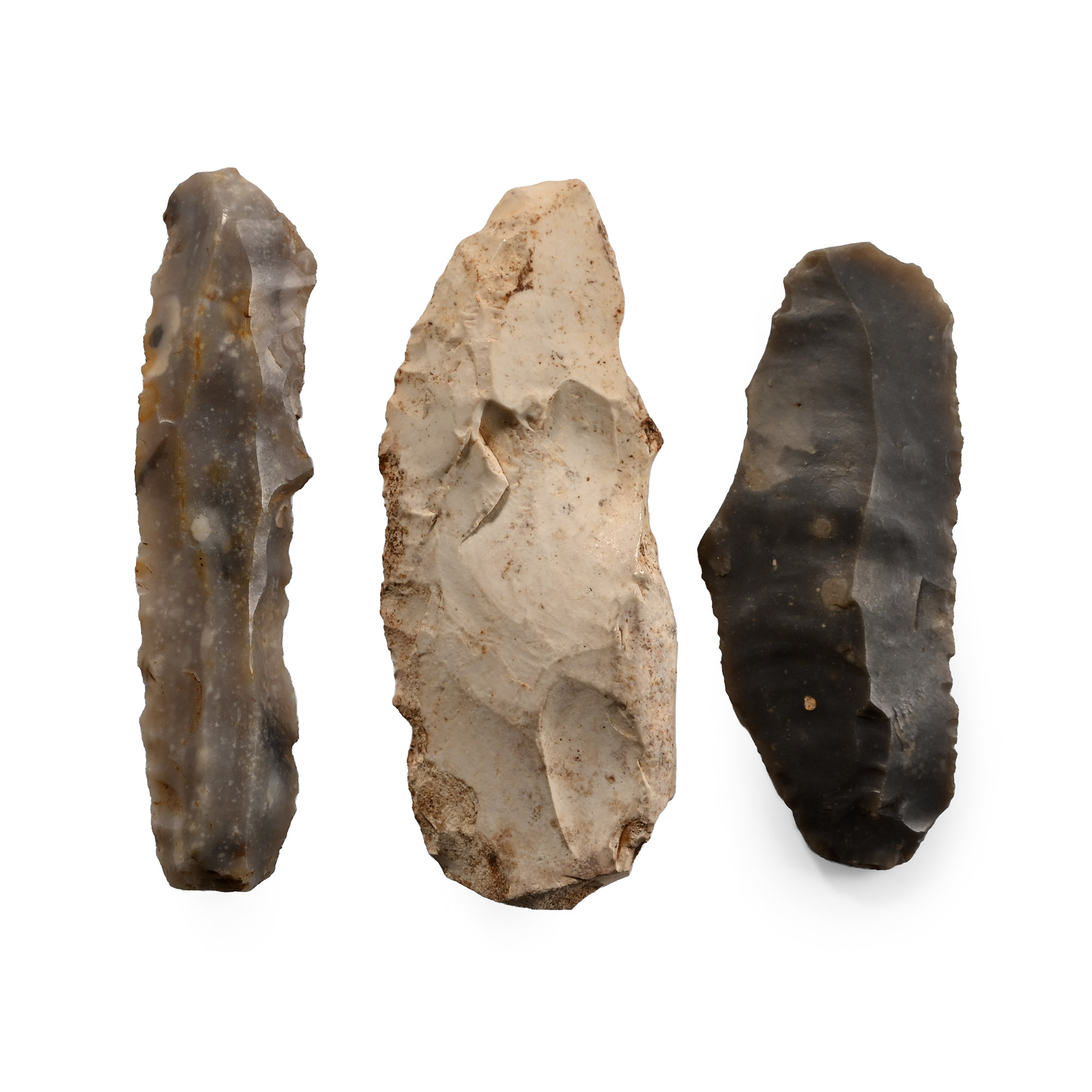British Stone Age Knapped Flint Blade Collection