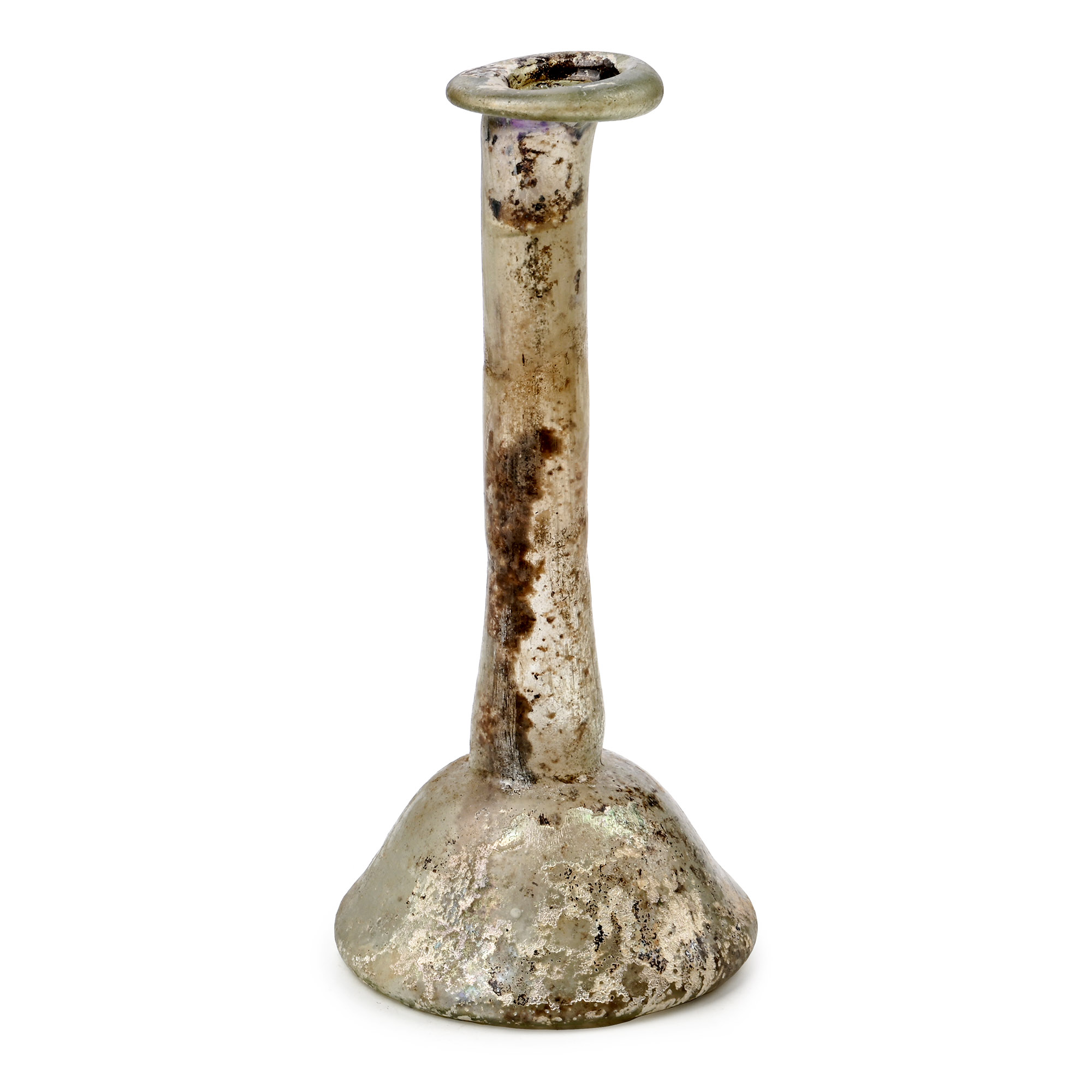 Roman Pale Green Glass Tall Unguentarium