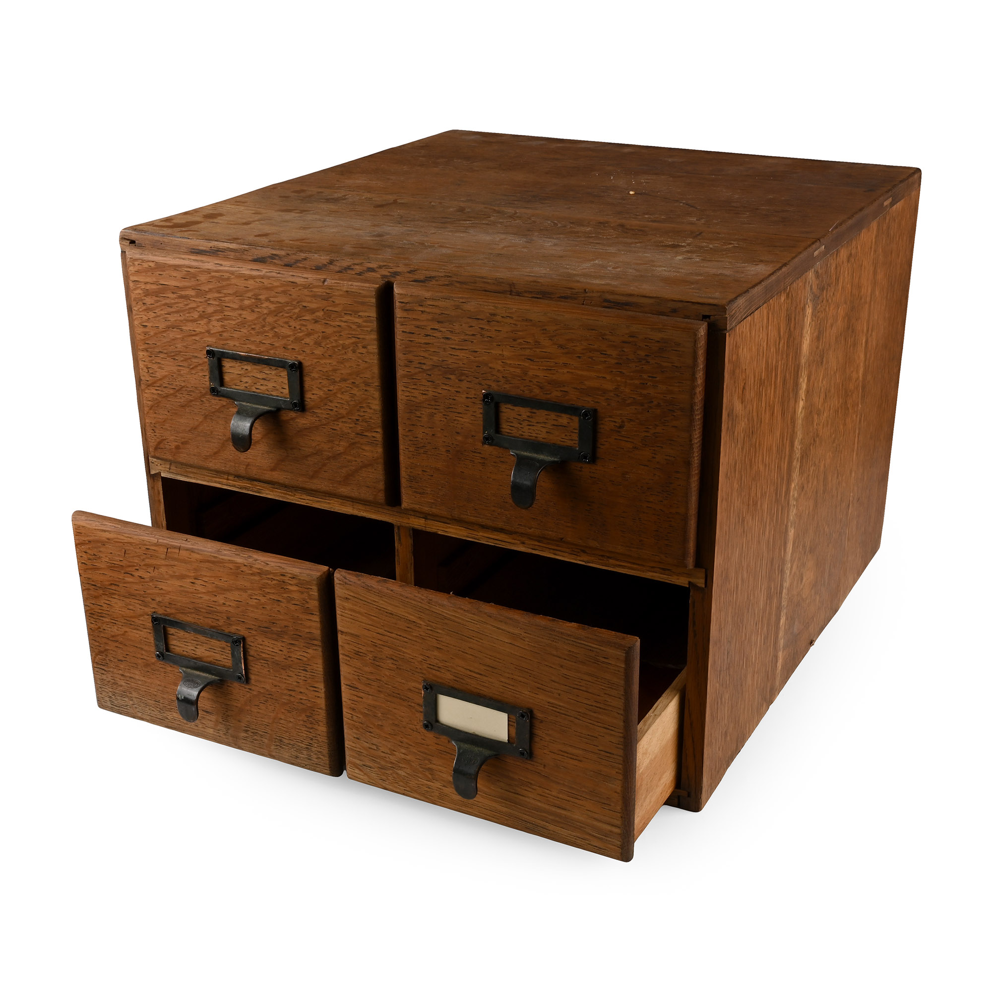 Oak 'Collector's Cabinet' with Four Drawers