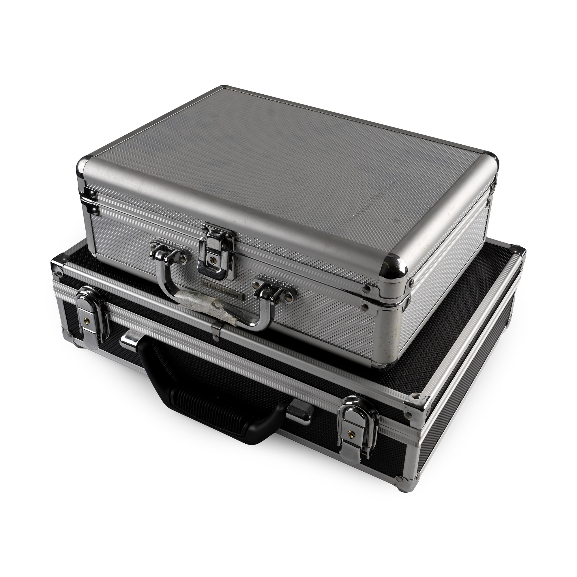 Group of Two [2] Near New Aluminium Carry Cases with Velour Trays