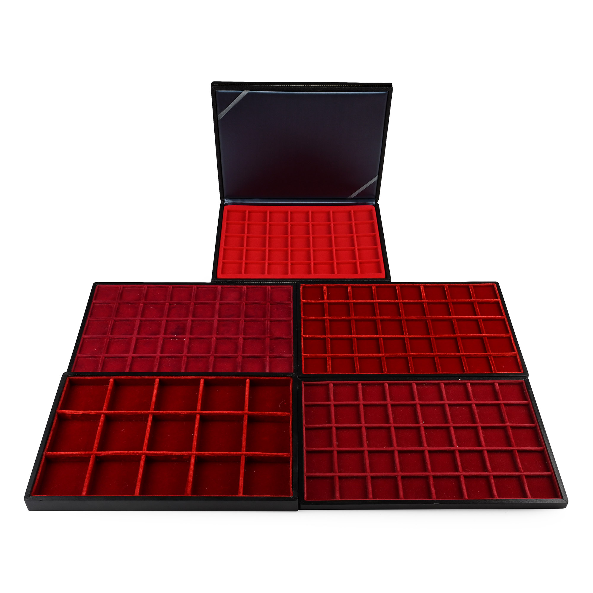 Group of Five [5] Italian Abafil and One Other Trays