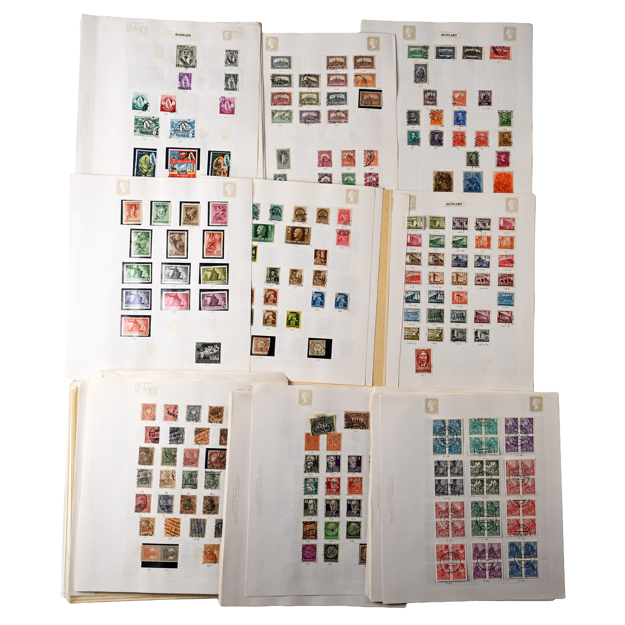 Loose Leaf Album Pages of World Stamps