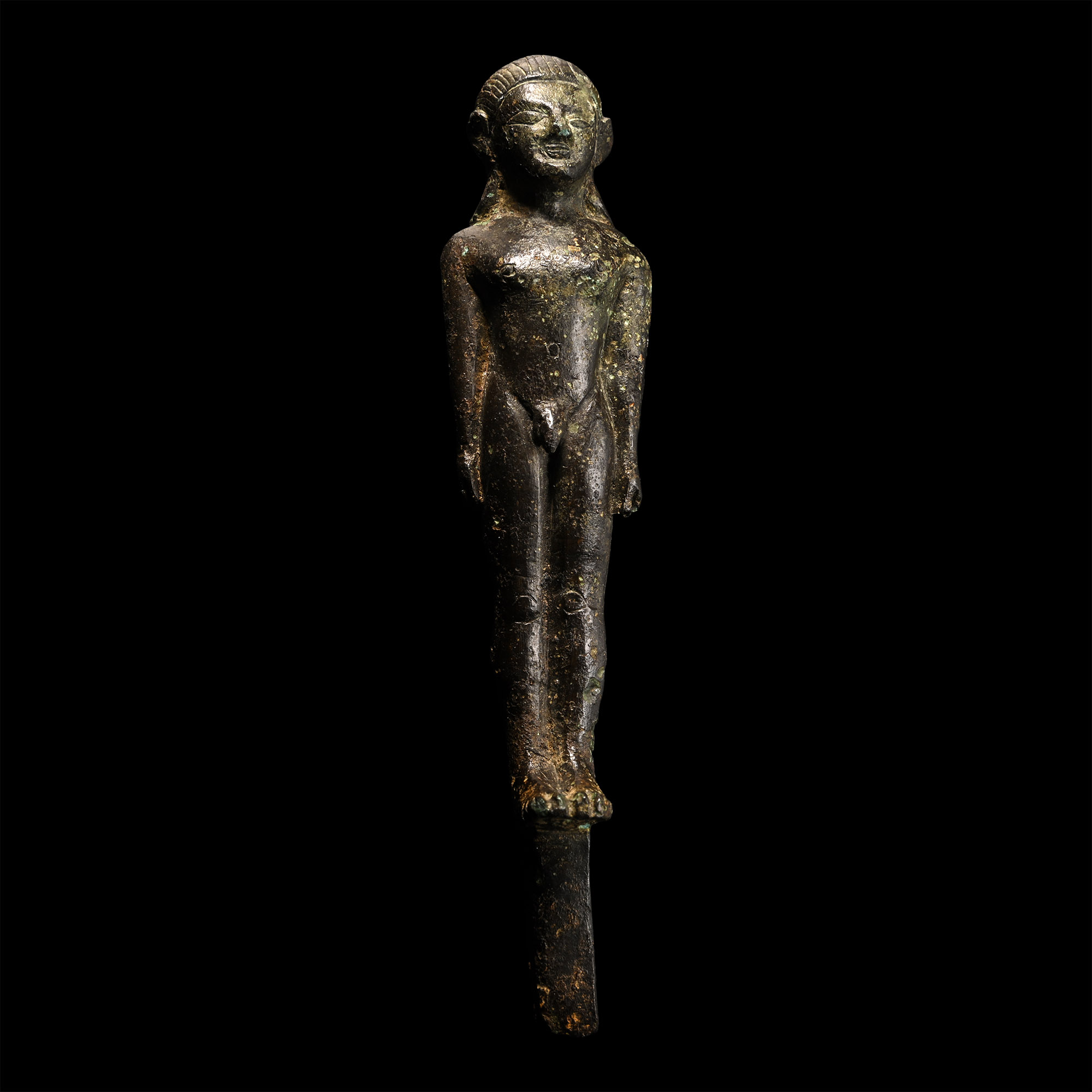 Etruscan Bronze Figure of a Kouros