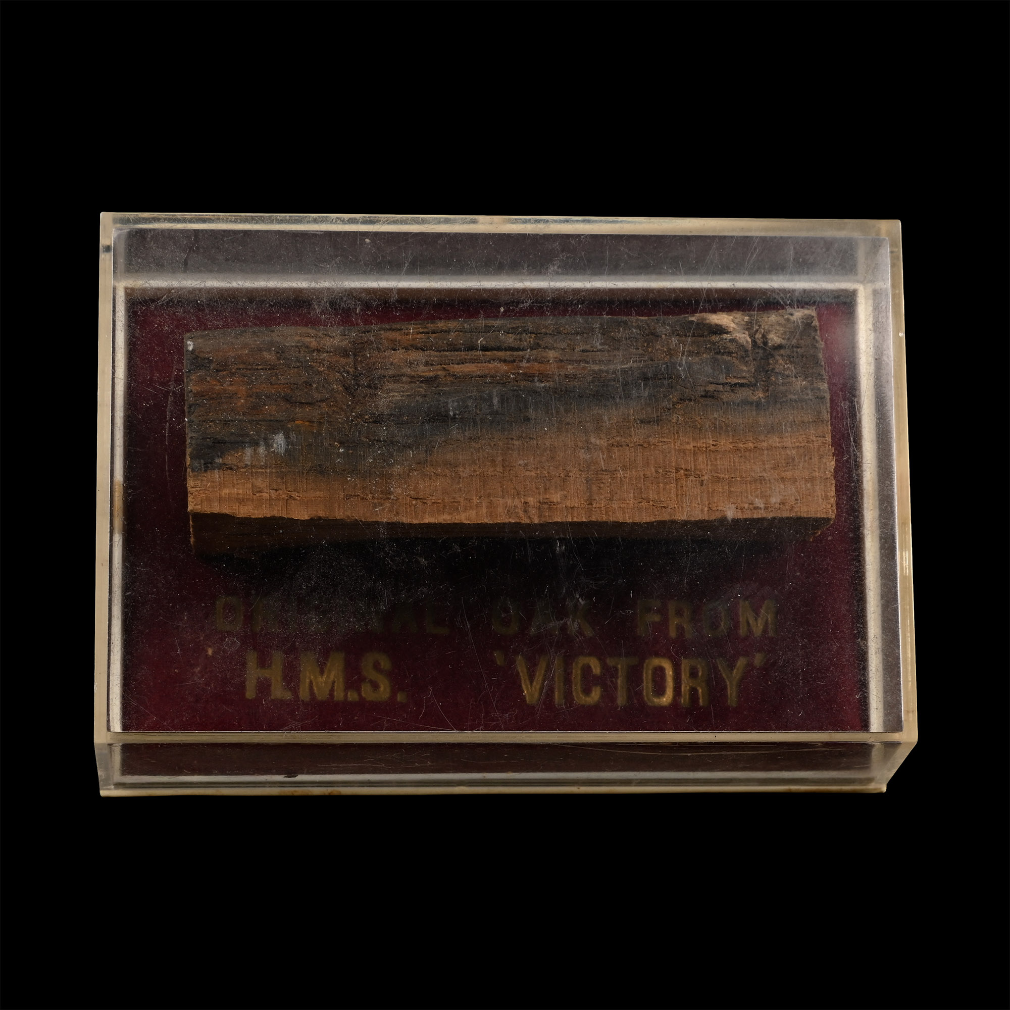 Boxed Oak Section From Lord Nelson's HMS Victory