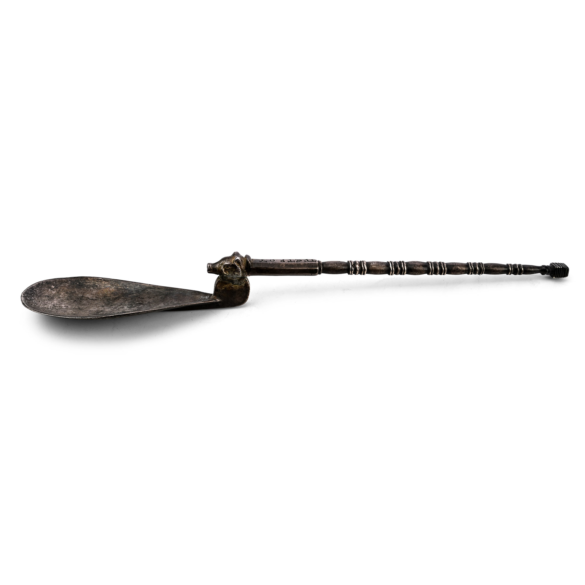 Late Byzantine Silver Spoon with 'St Peter' Inscription on the Handle