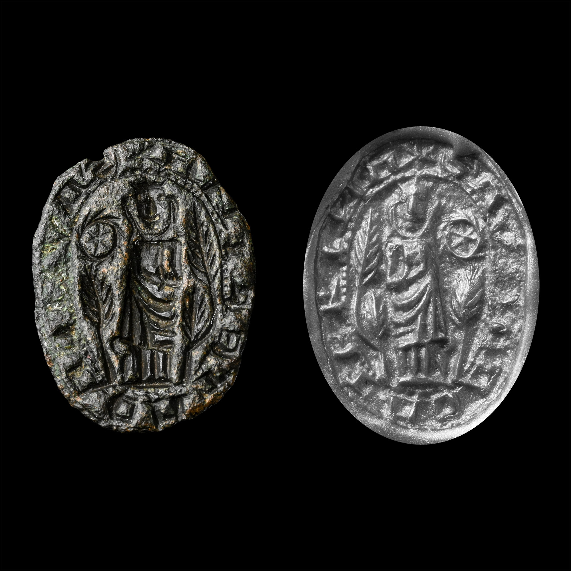 Medieval Ecclesiastical Oval Chess-Piece Type Seal Matrix