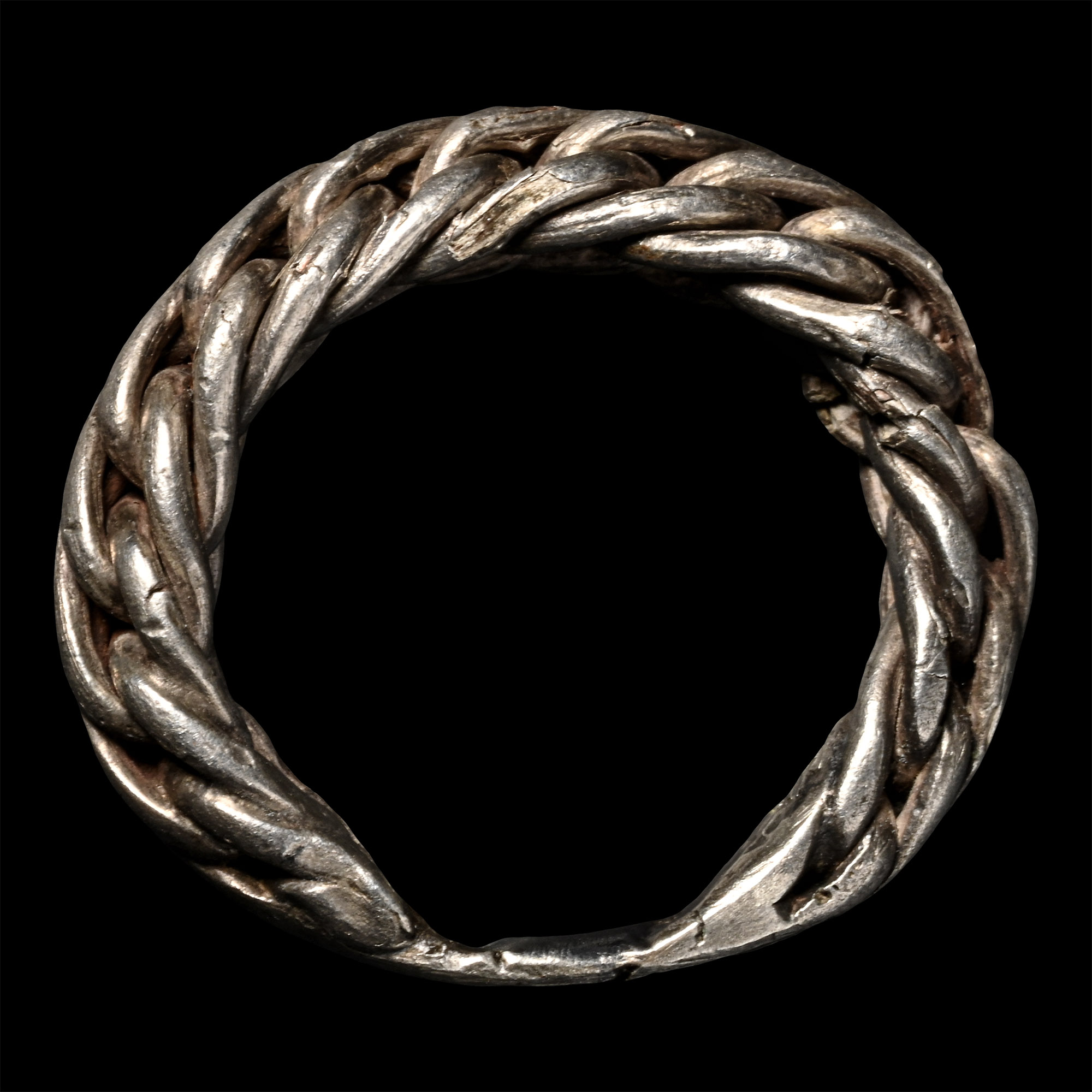 Viking Age Silver Plaited Ring
