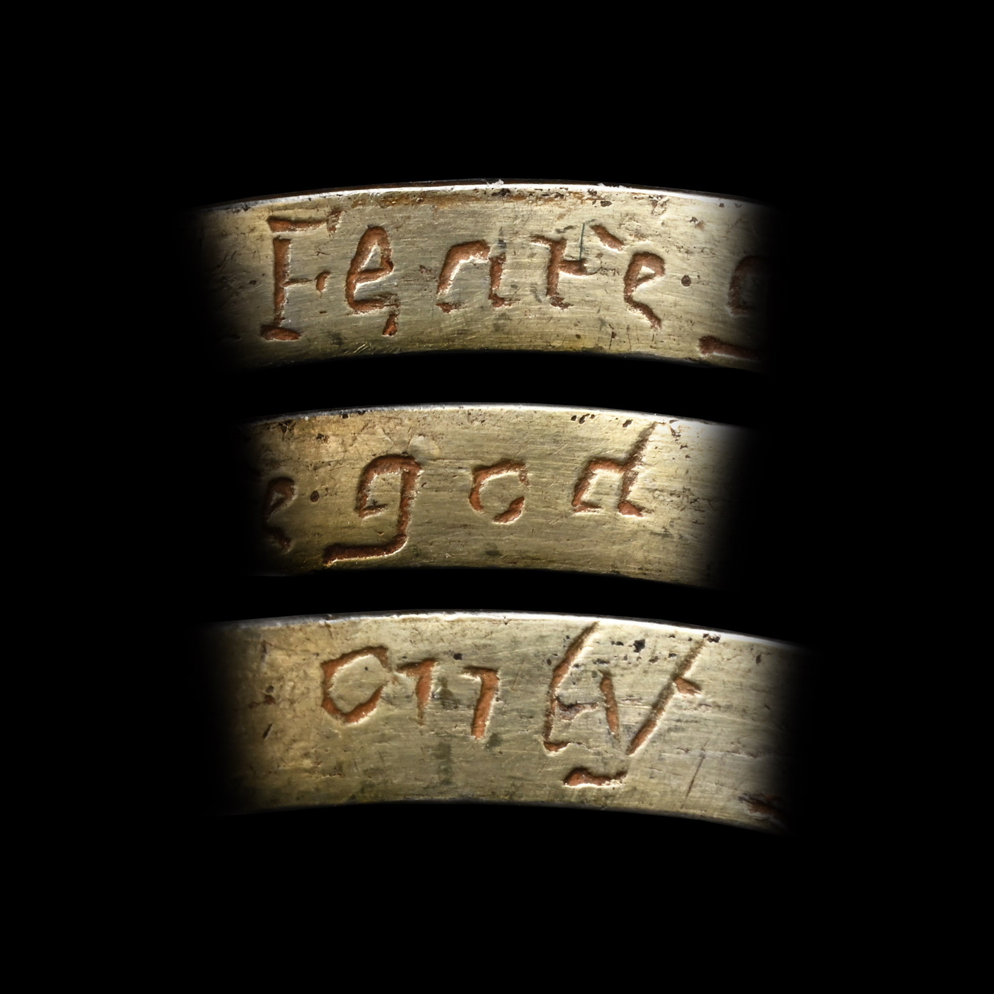 Post Medieval Silver-Gilt 'Feare God Only' Posy Ring