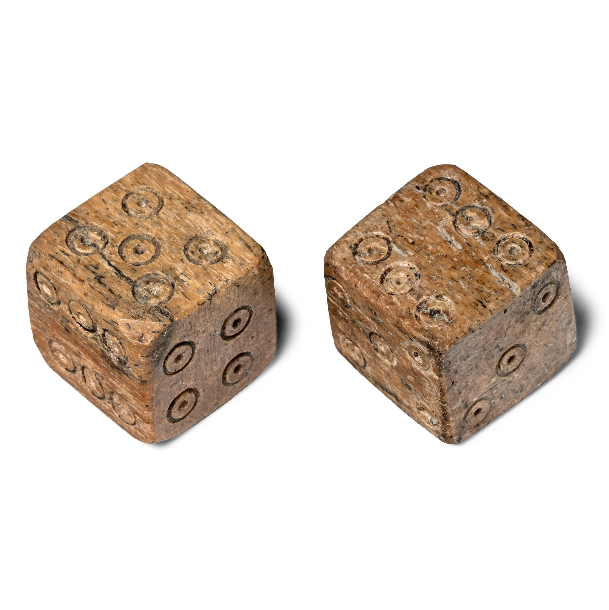 Roman Bone Gaming Dice Pair