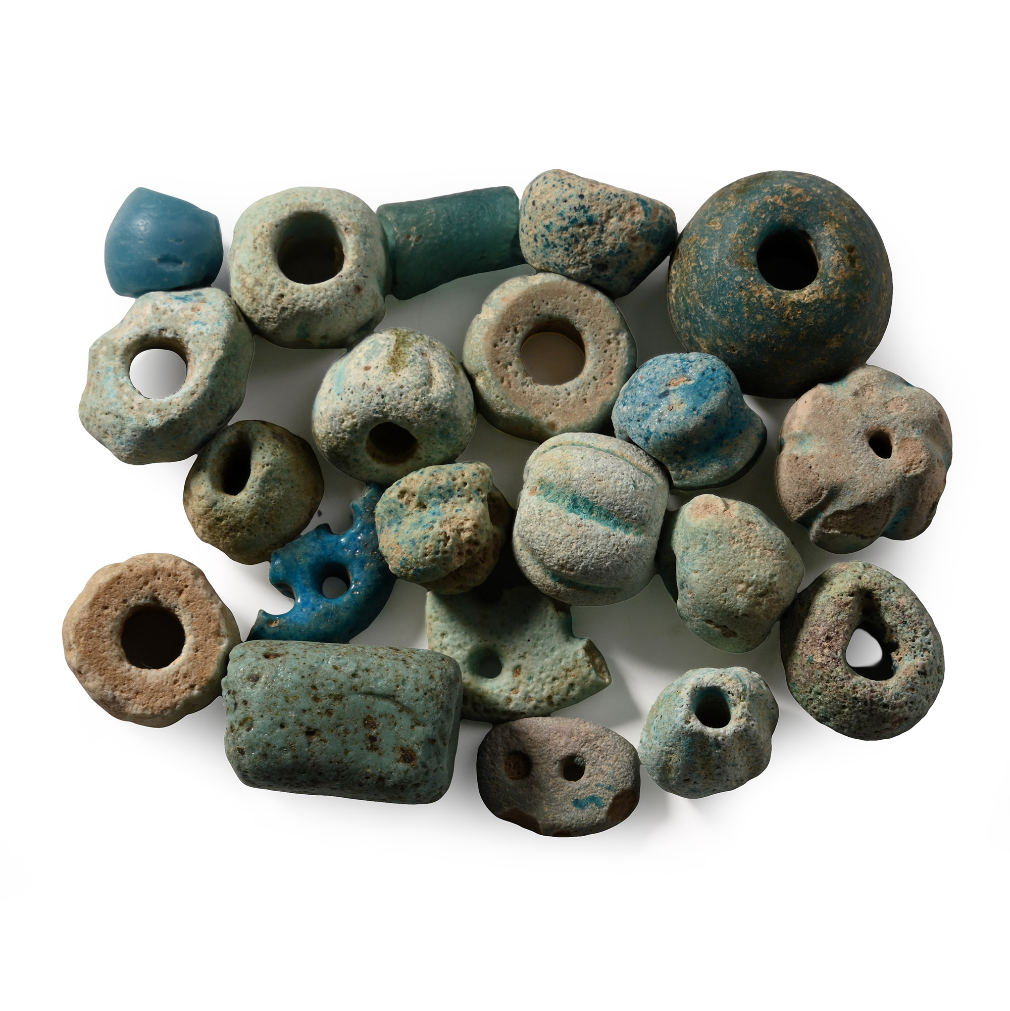 Romano-Egyptian Melon and Other Faience Beads