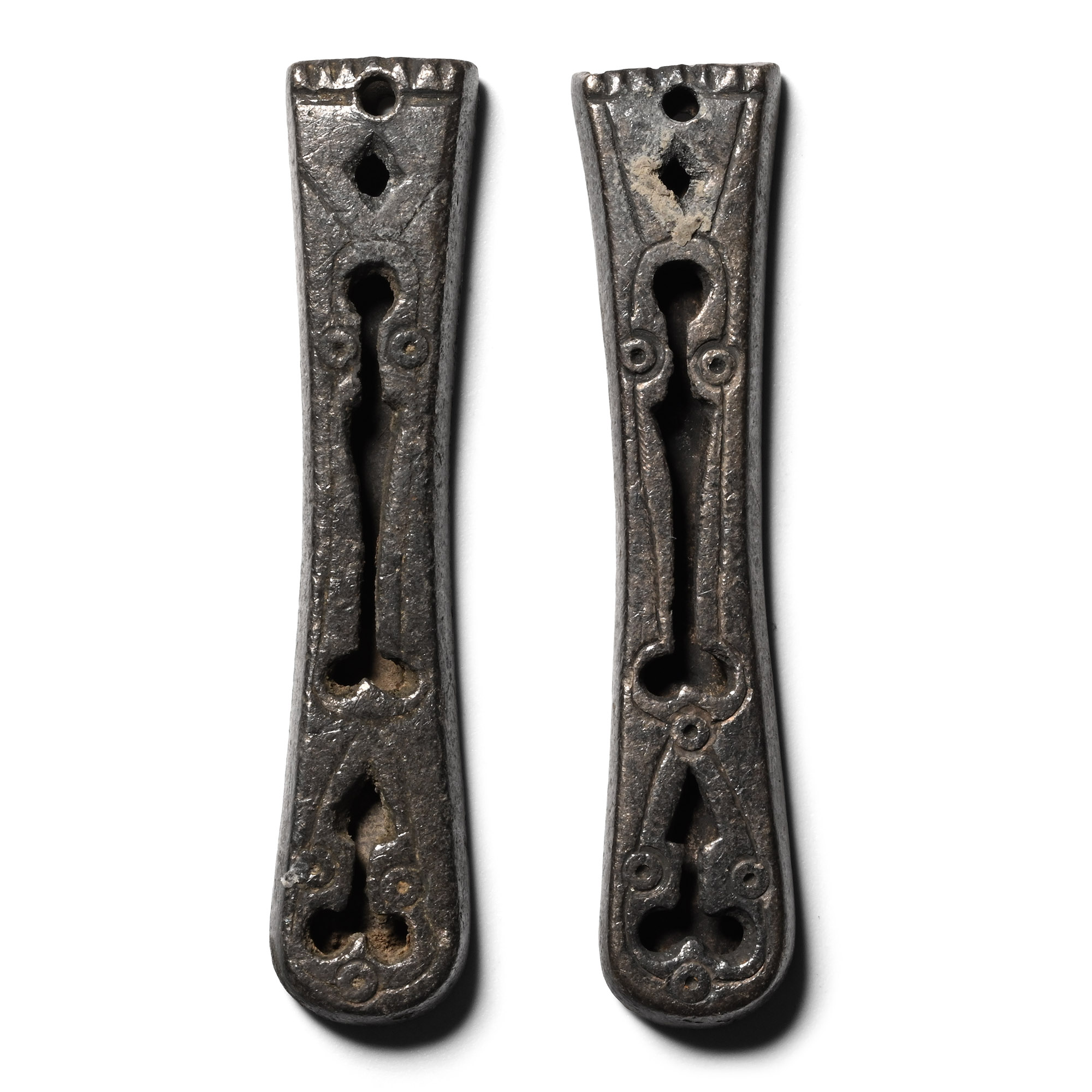 Byzantine Silver Strap End Group