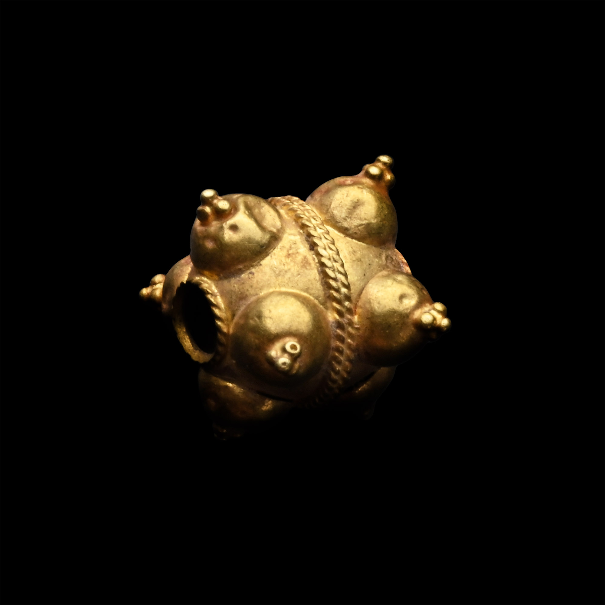 Western Asiatic Ornate Gold Bead