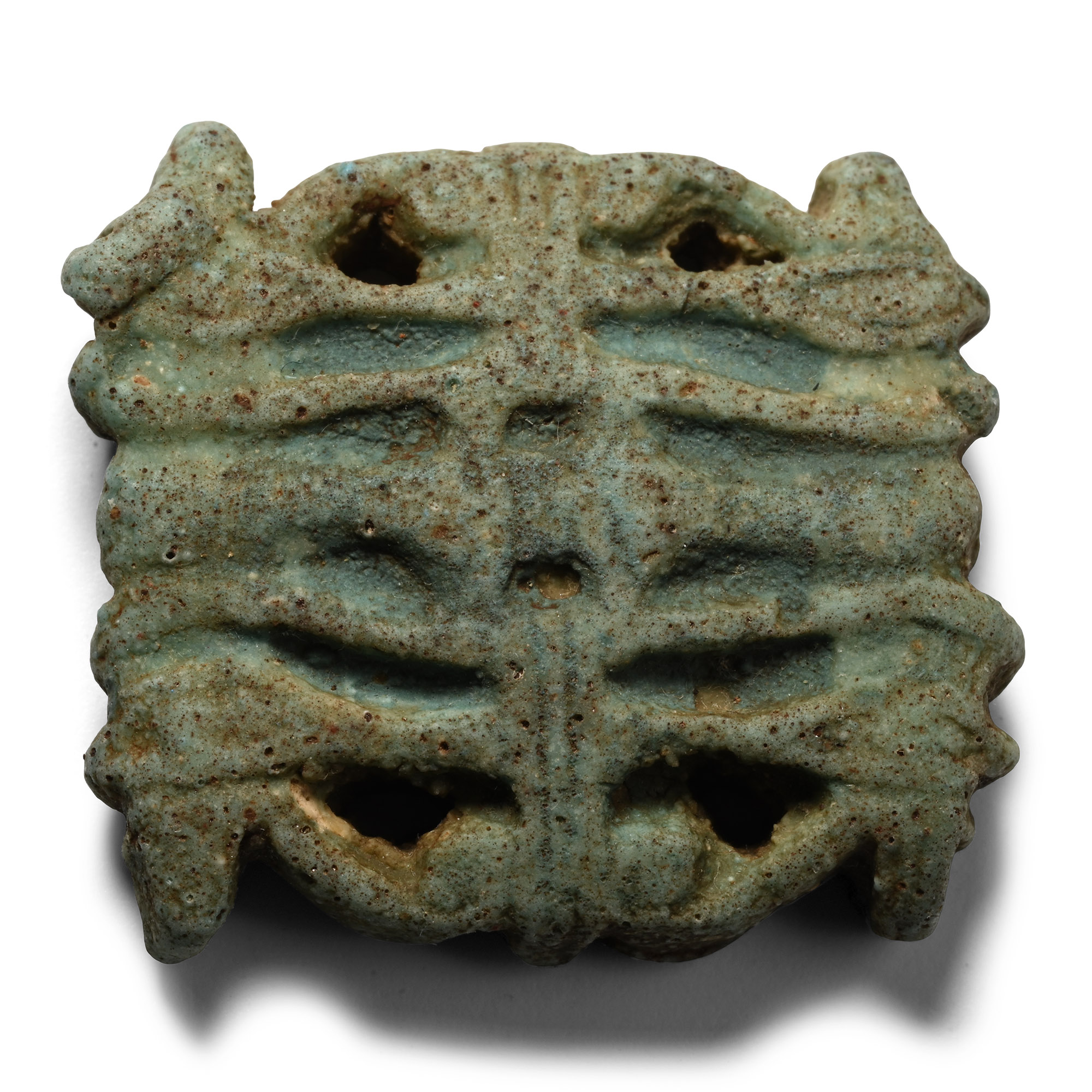Egyptian Faience Multiple Eye of Horus Amulet