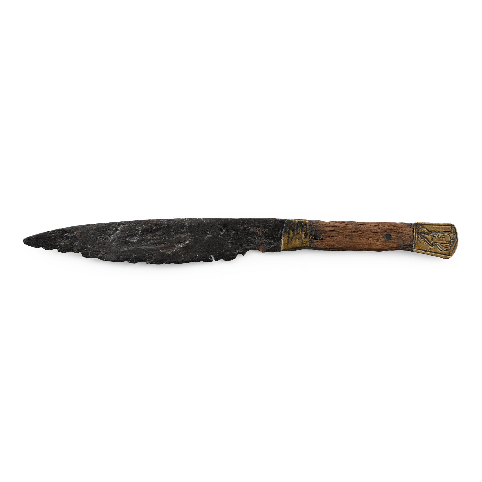 Medieval Iron Knife with Ave Maria
