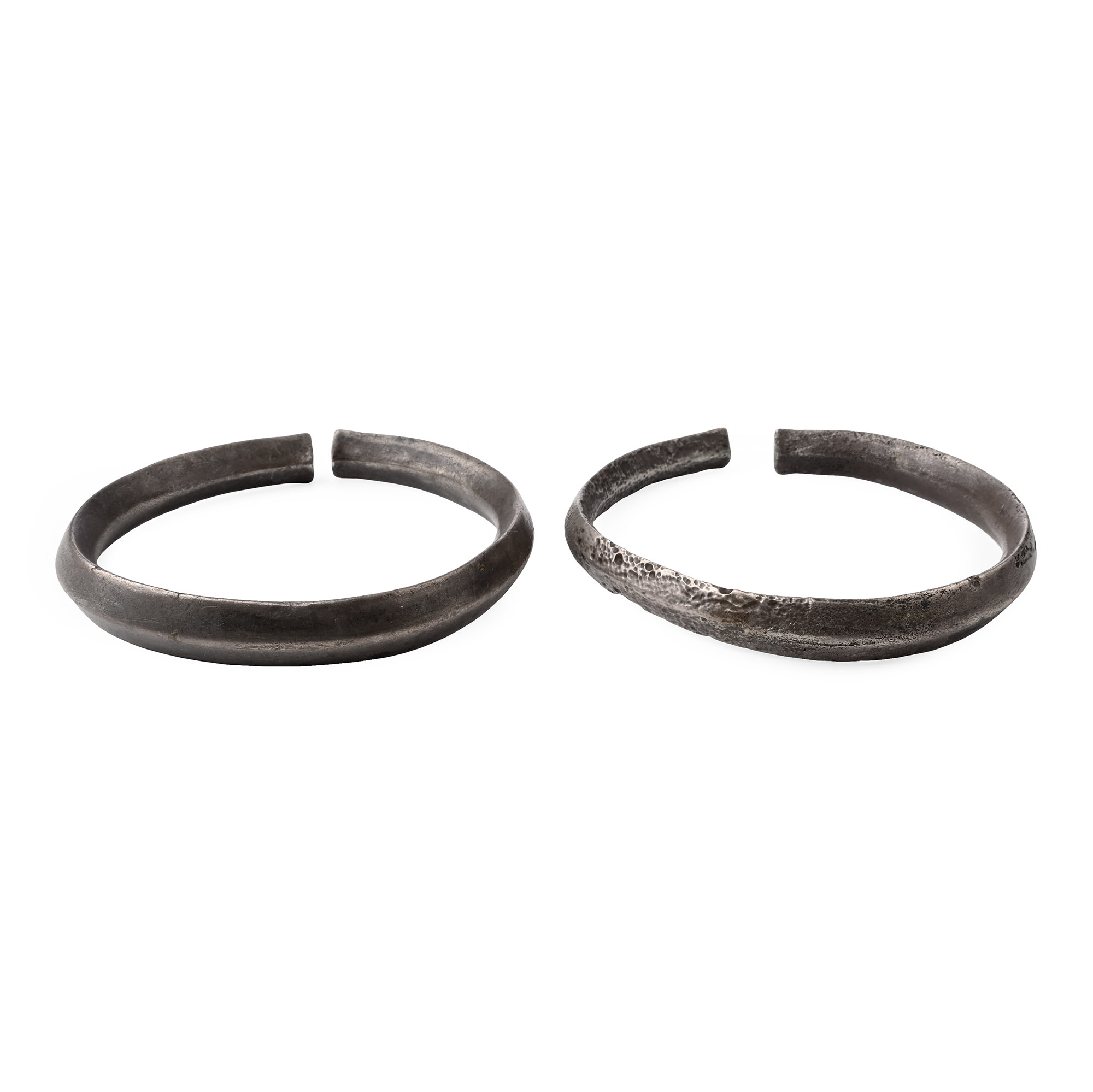 Greek Undecorated Silver Bracelets