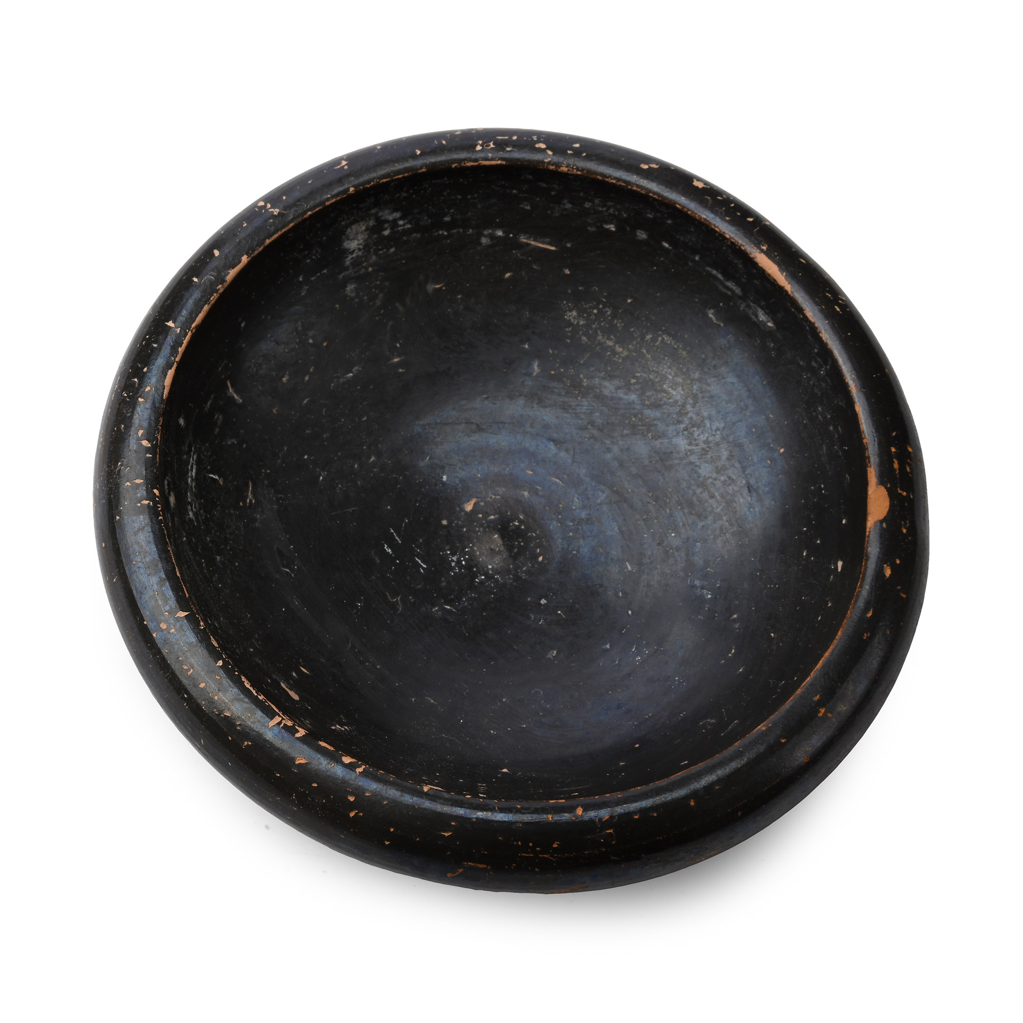 Greek Black Glazed Terracotta Dish