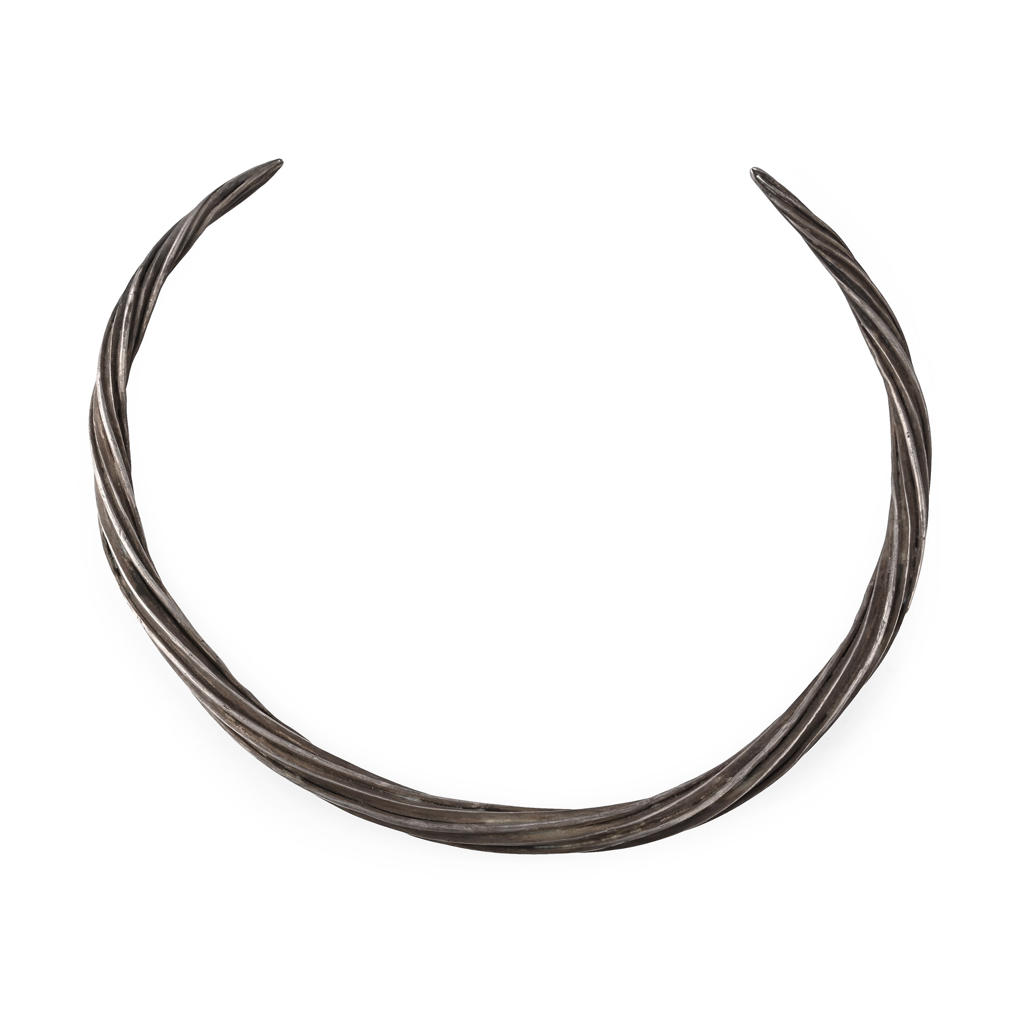 Thracian Silver Twisted Torc