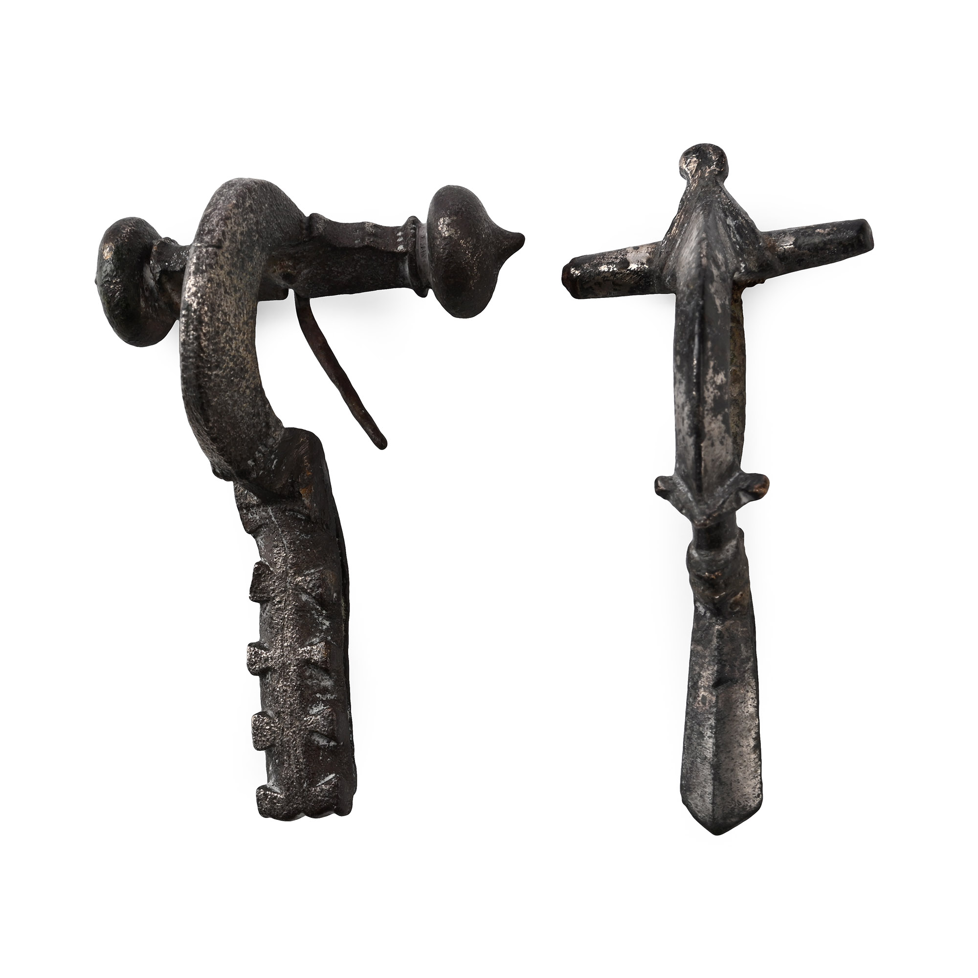 Roman Silvered Bronze Crossbow Brooch Group