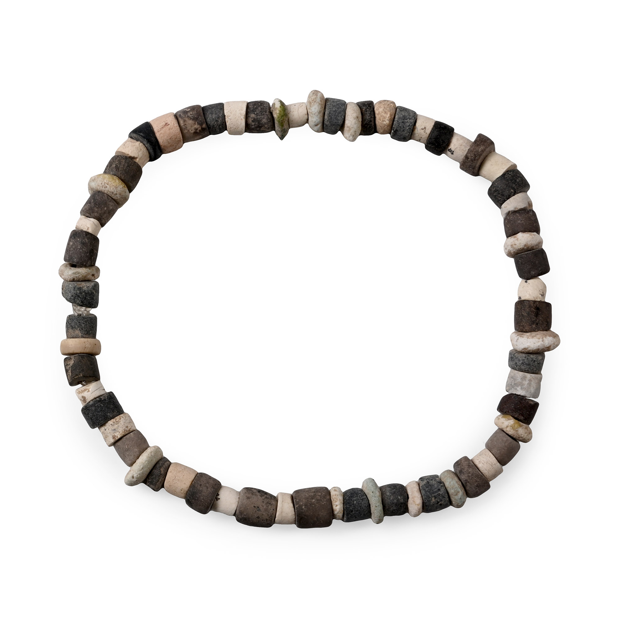 Sumerian Black and White Stone Bead Bracelet