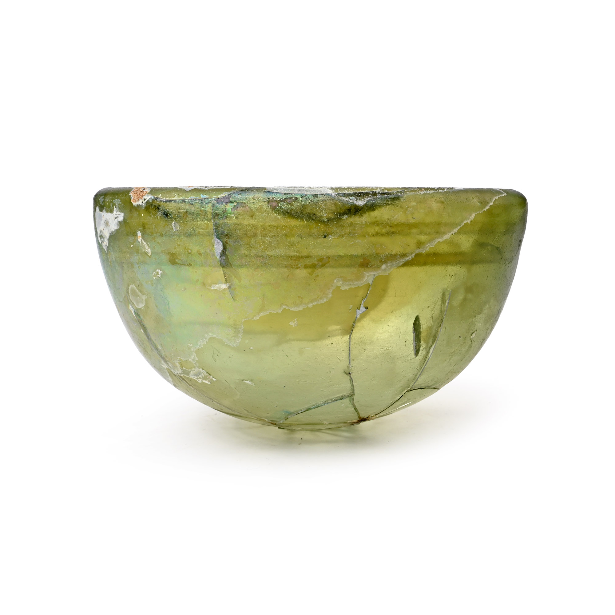 Roman Green Glass Bowl