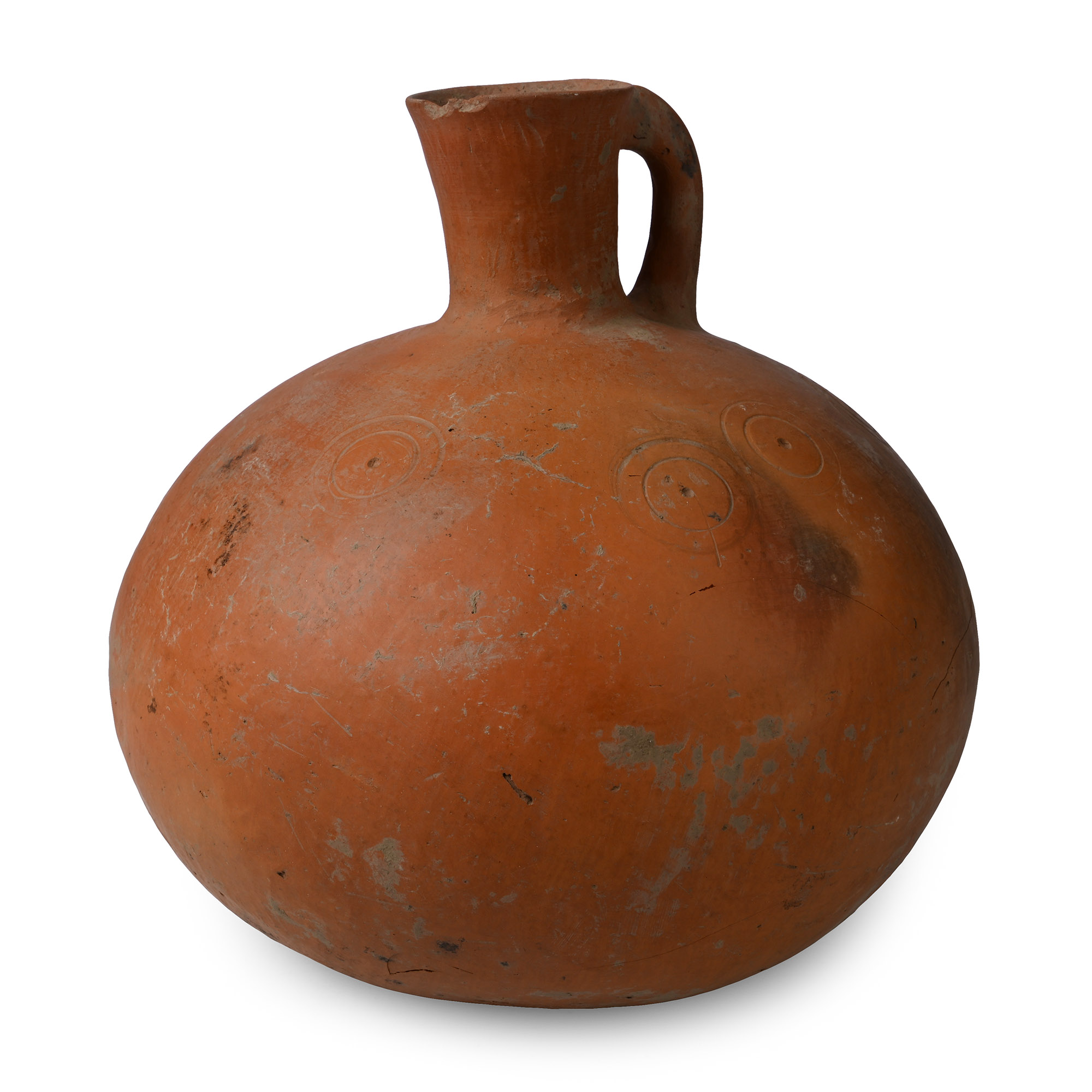 Western Asiatic Terracotta Jug with Concentric Circles