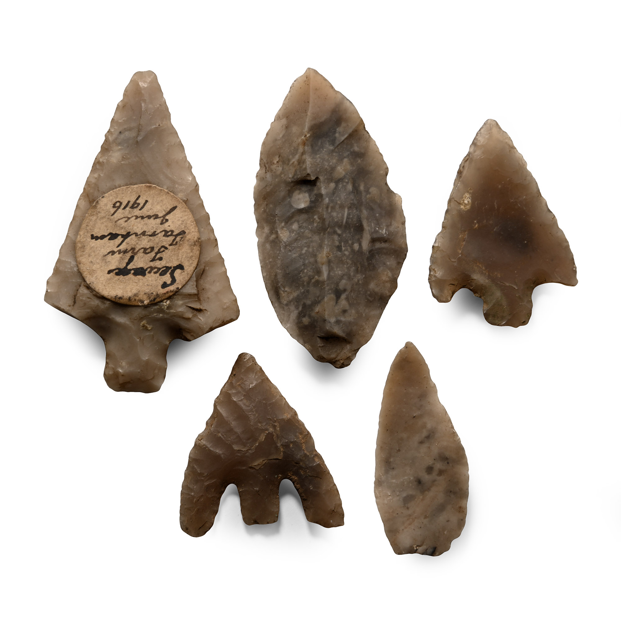 Farnham Stone Age Flint Arrowhead Collection