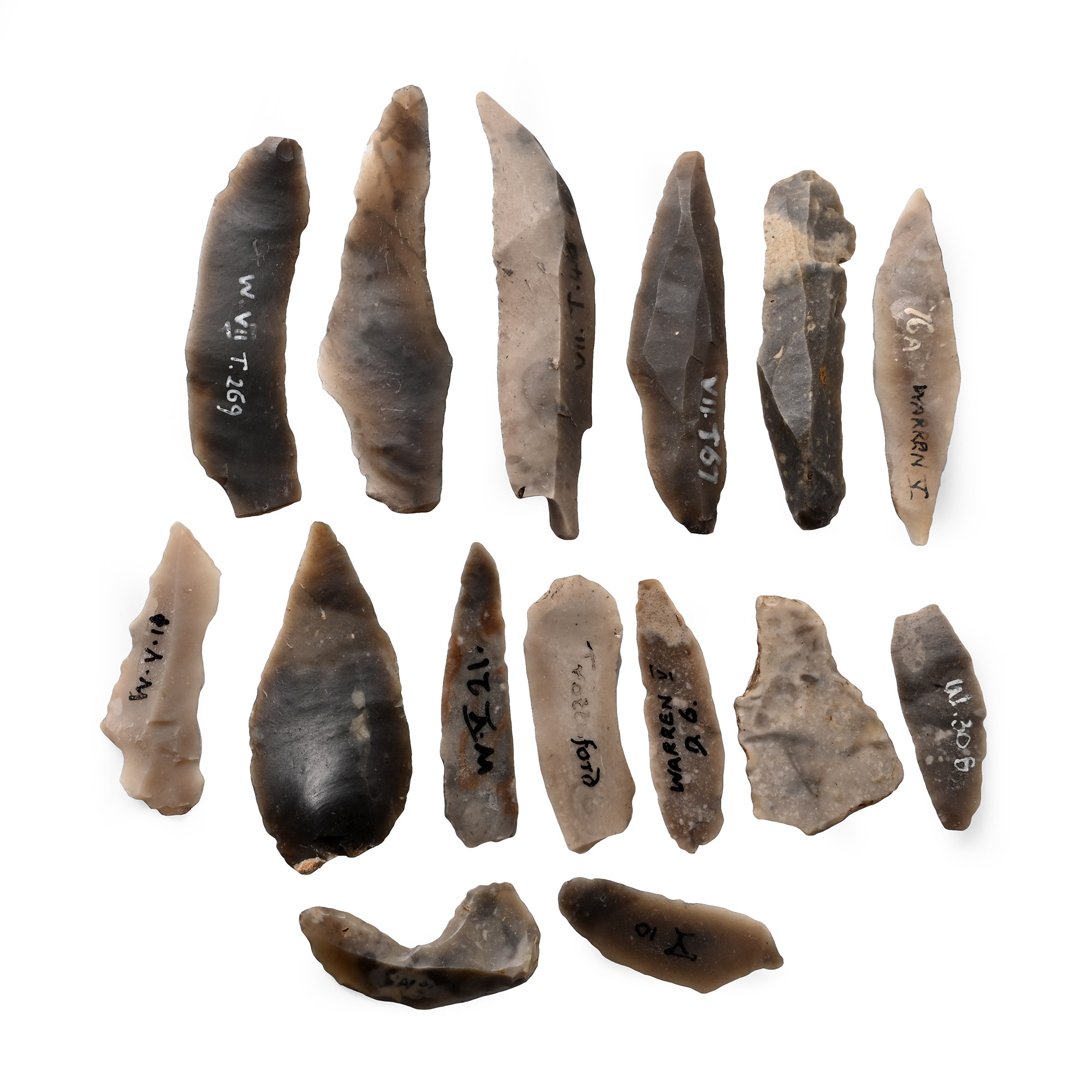 Farnham Stone Age Flint Blade and Tool Collection