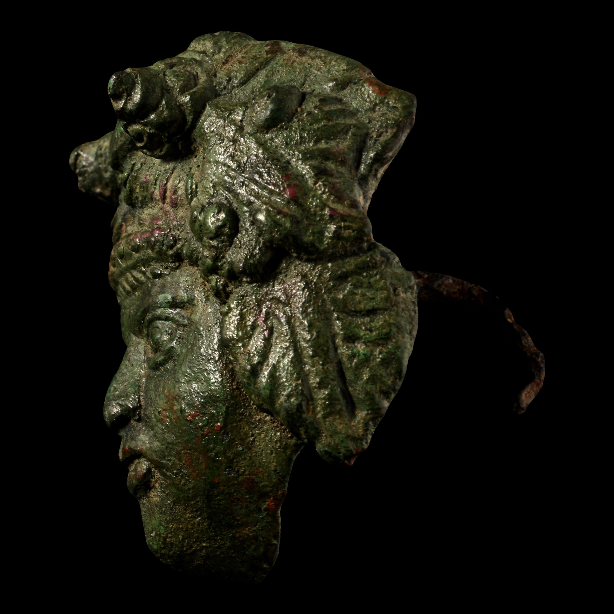 Roman Bronze Head of Dionysus Mount