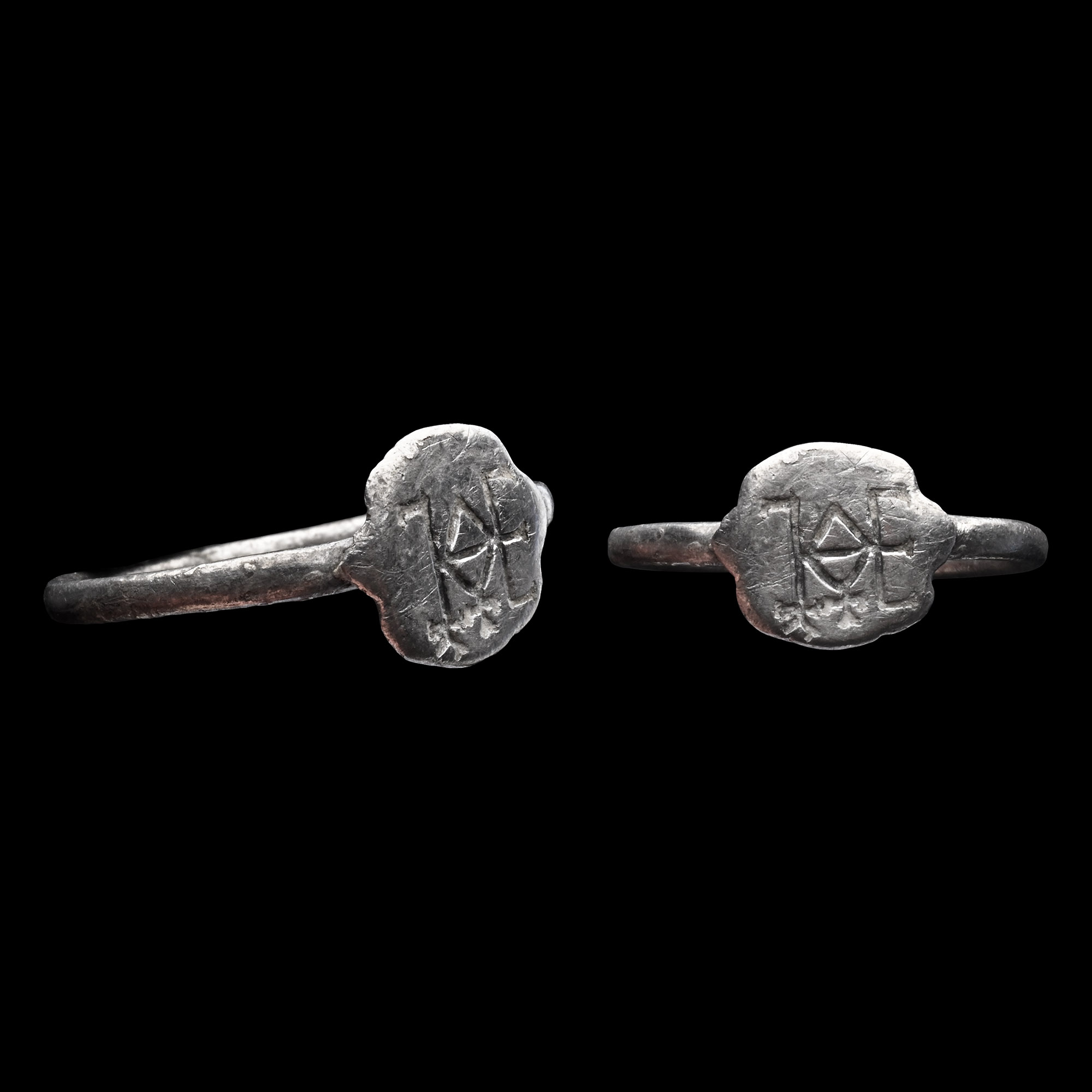 Byzantine Silver Ring with Monogram