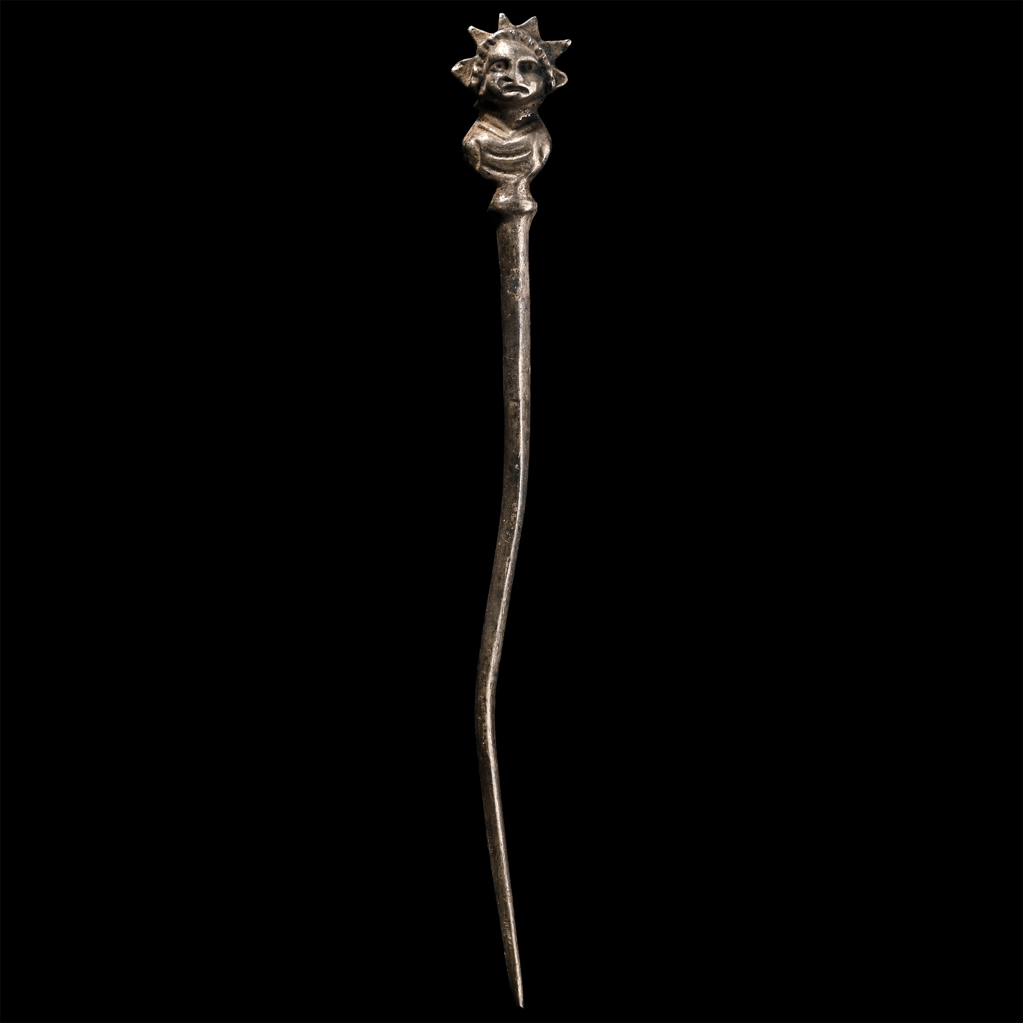 Roman Silver Pin with God Sol
