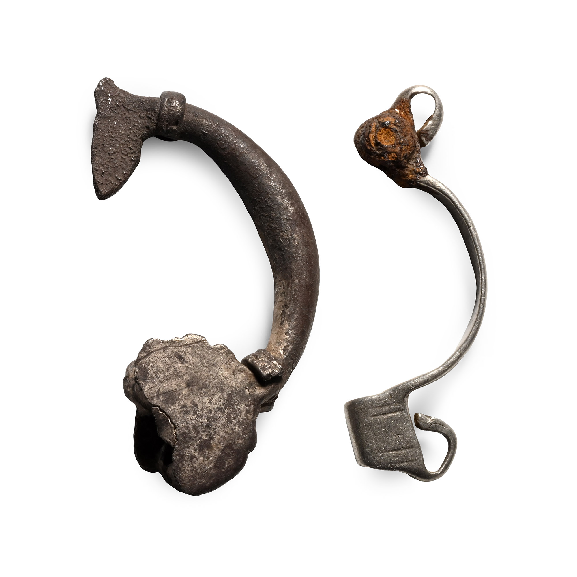 Greek Silver Bow Brooch Group