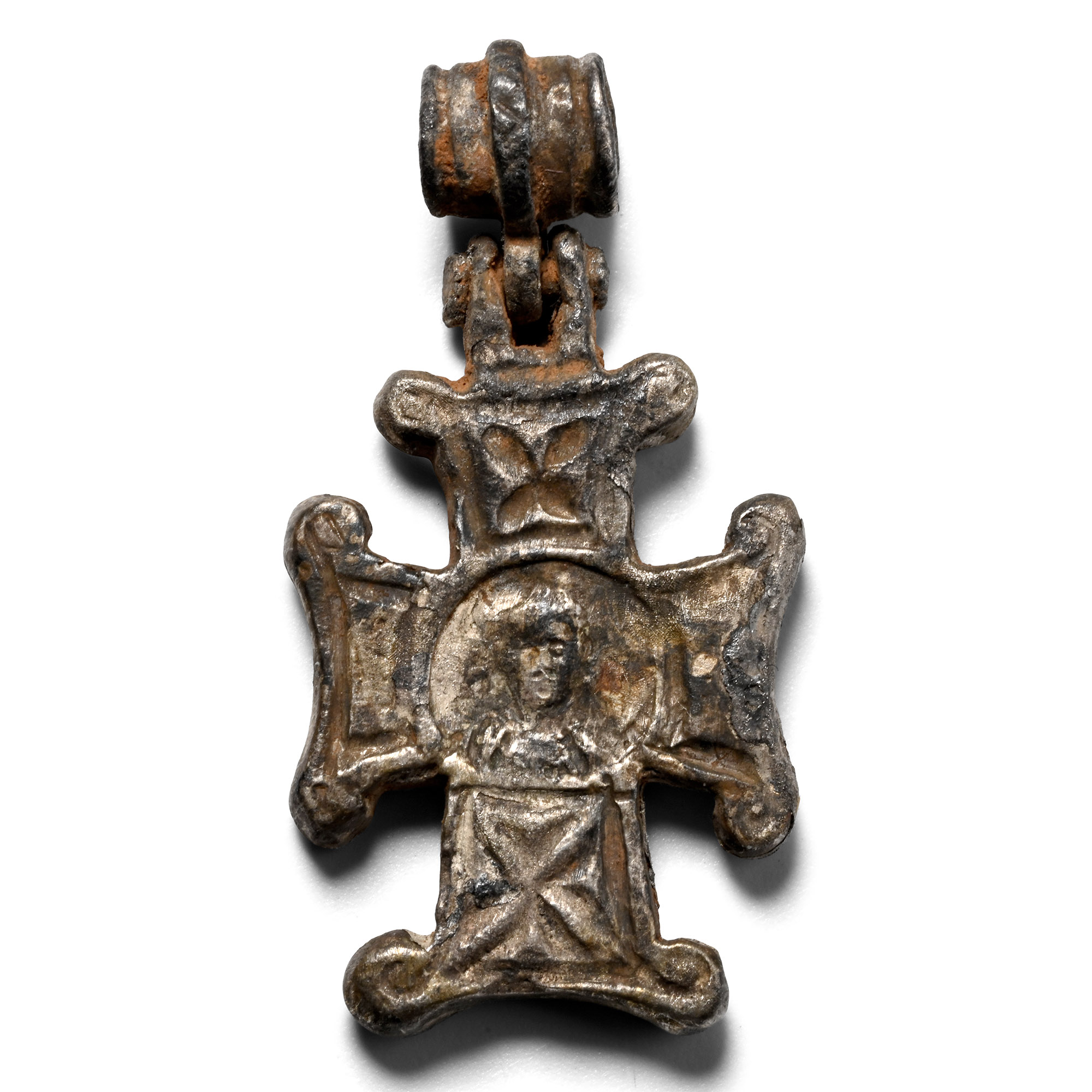 Byzantine Silver-Gilt Cross Pendant