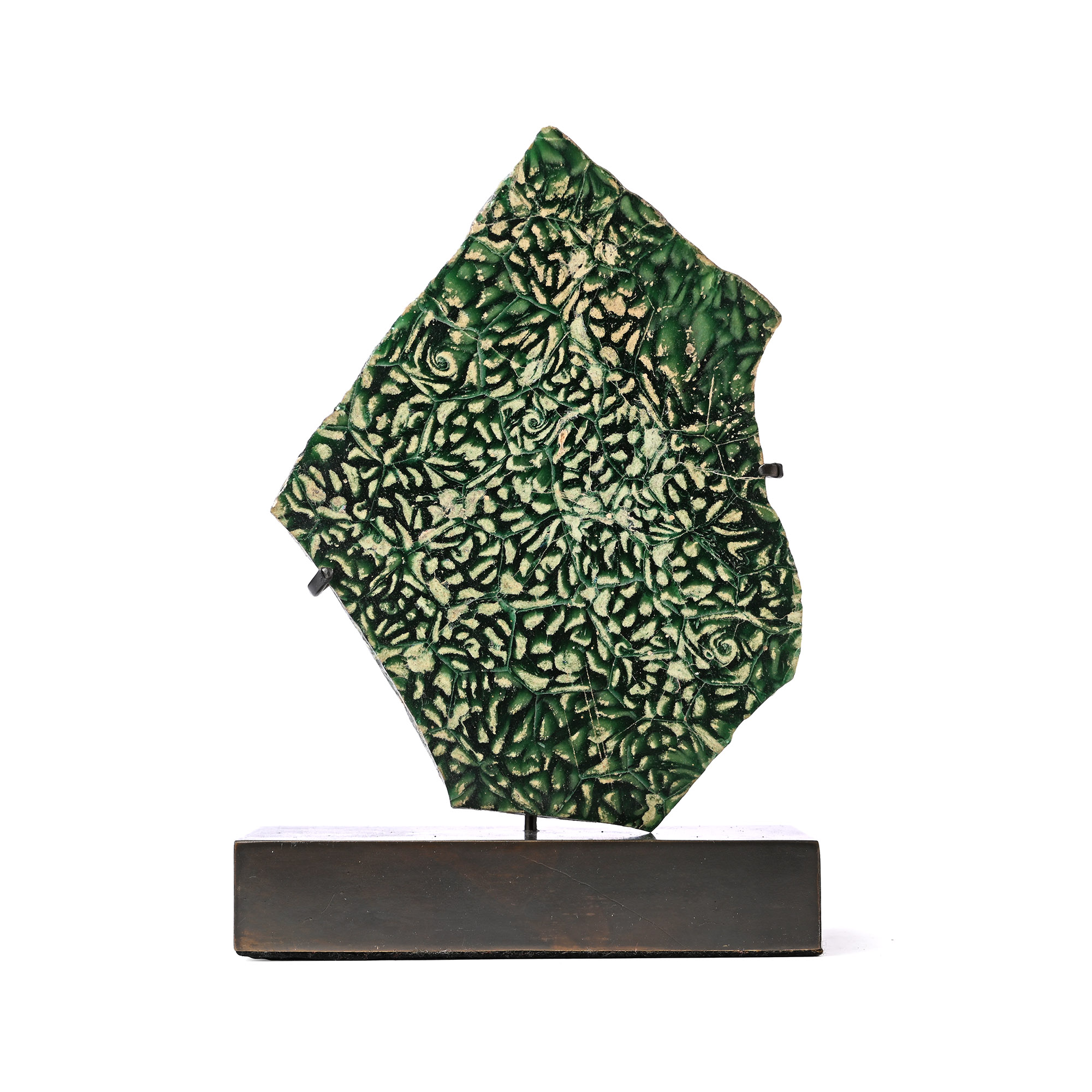 Large Roman Green Mosaic Glass Fragment
