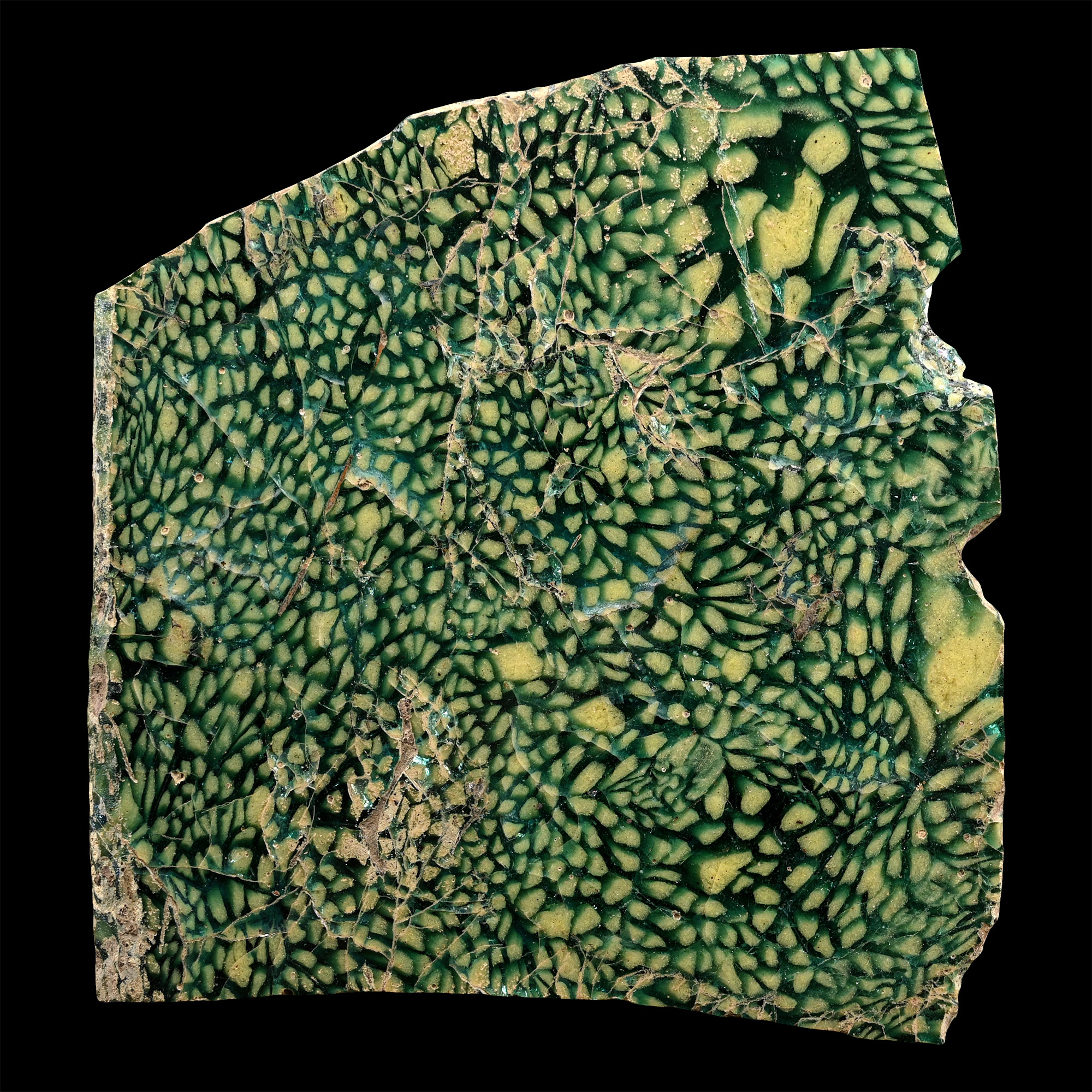 Large Roman Green Mosaic Glass Fragment