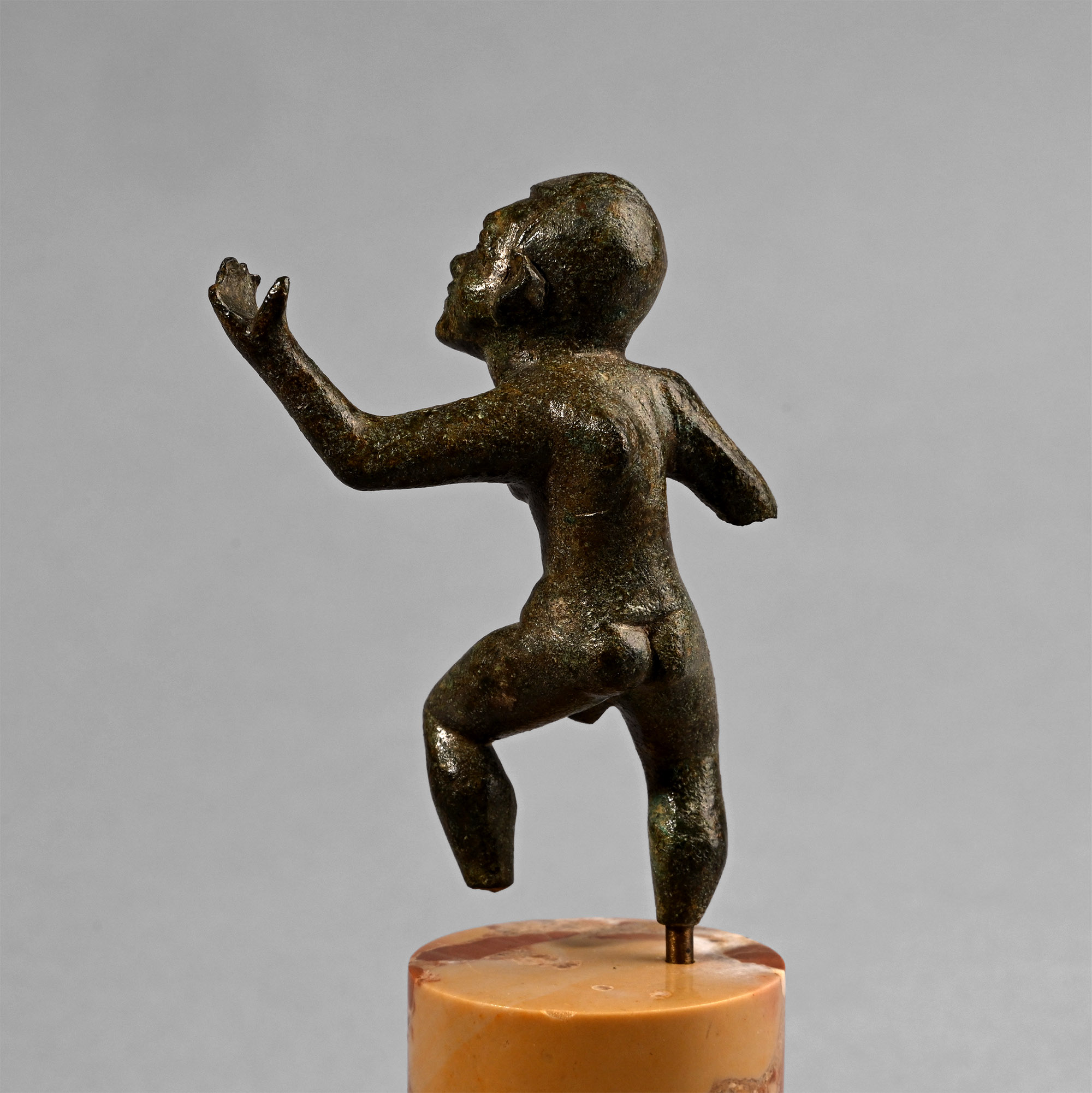 Hellenistic Bronze Statuette of an Alexandrian Dancing Dwarf