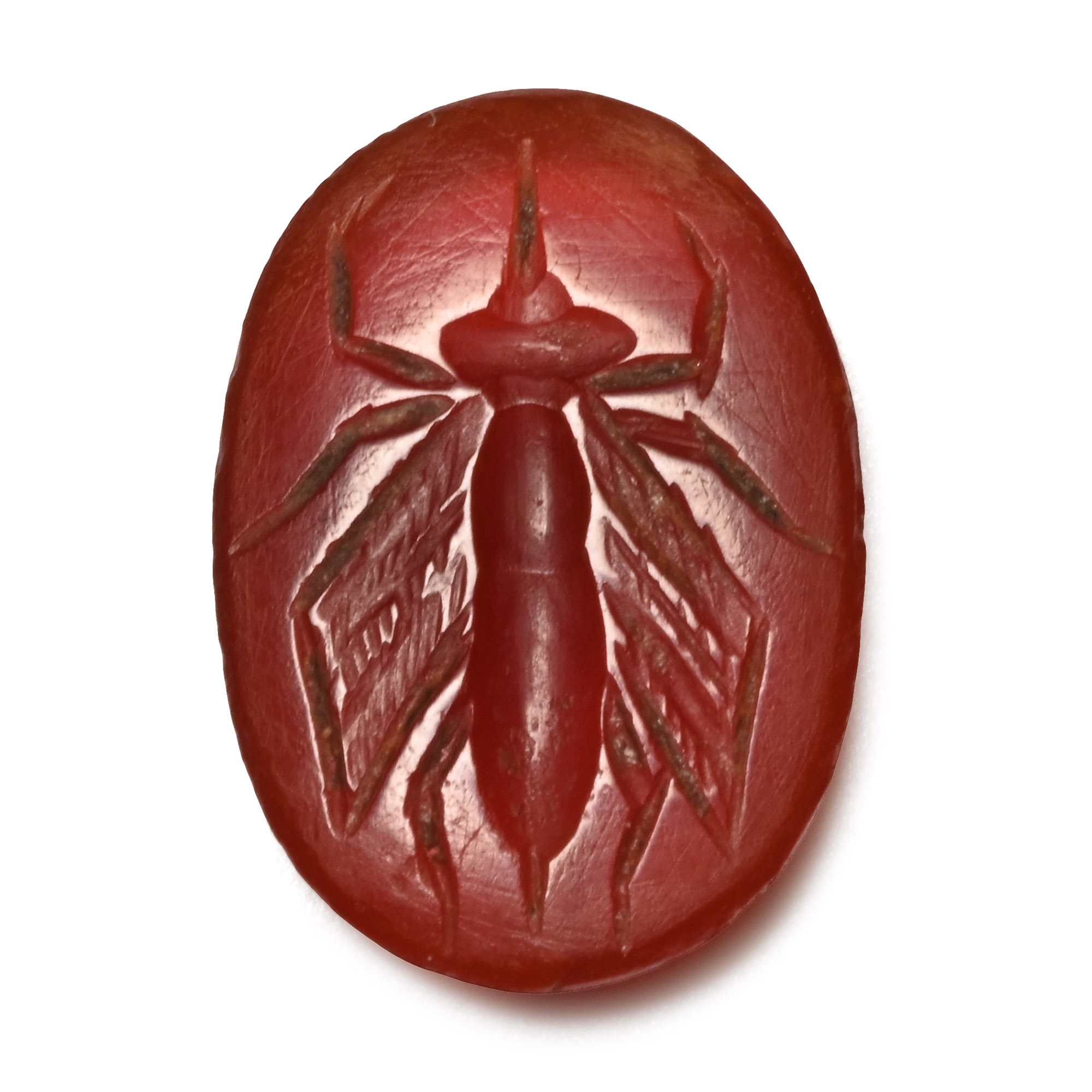 Roman Carnelian Gemstone with Insect