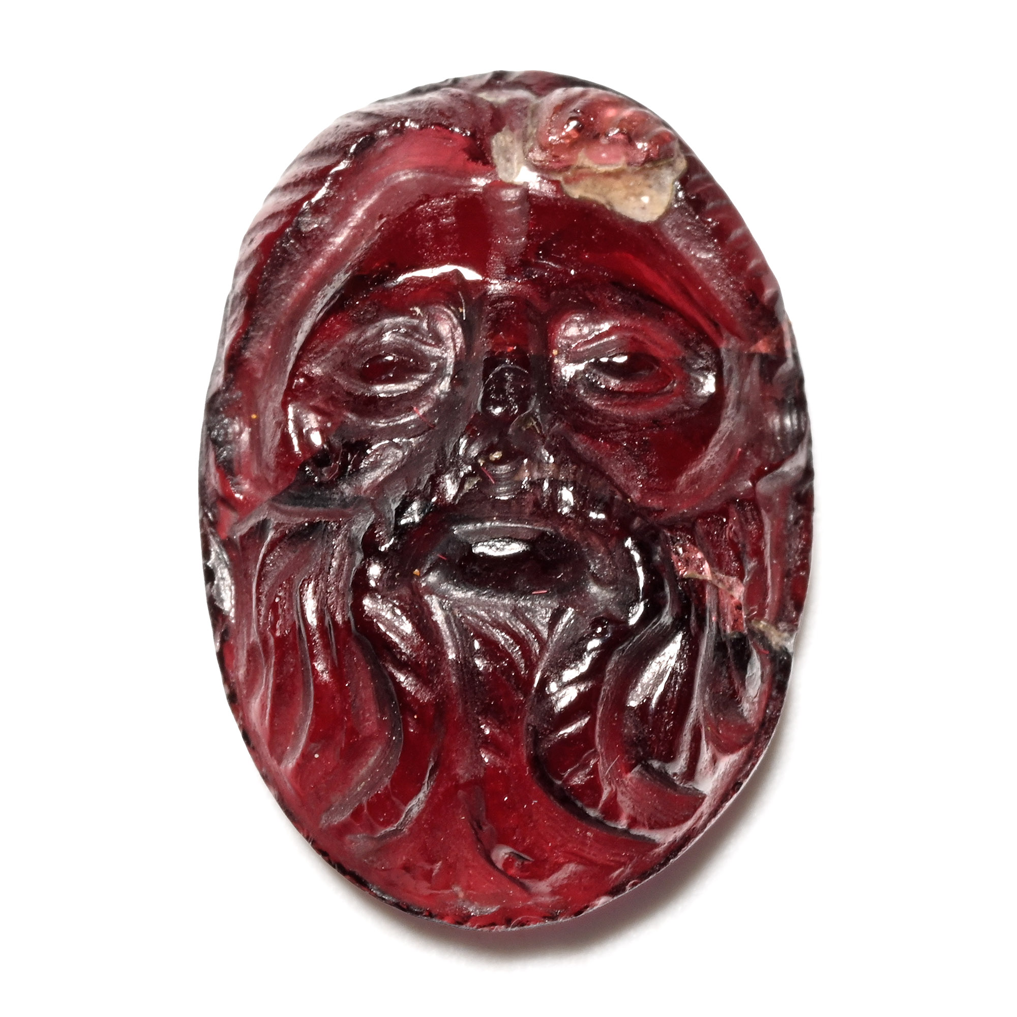 Roman Garnet Cameo of a Philosopher