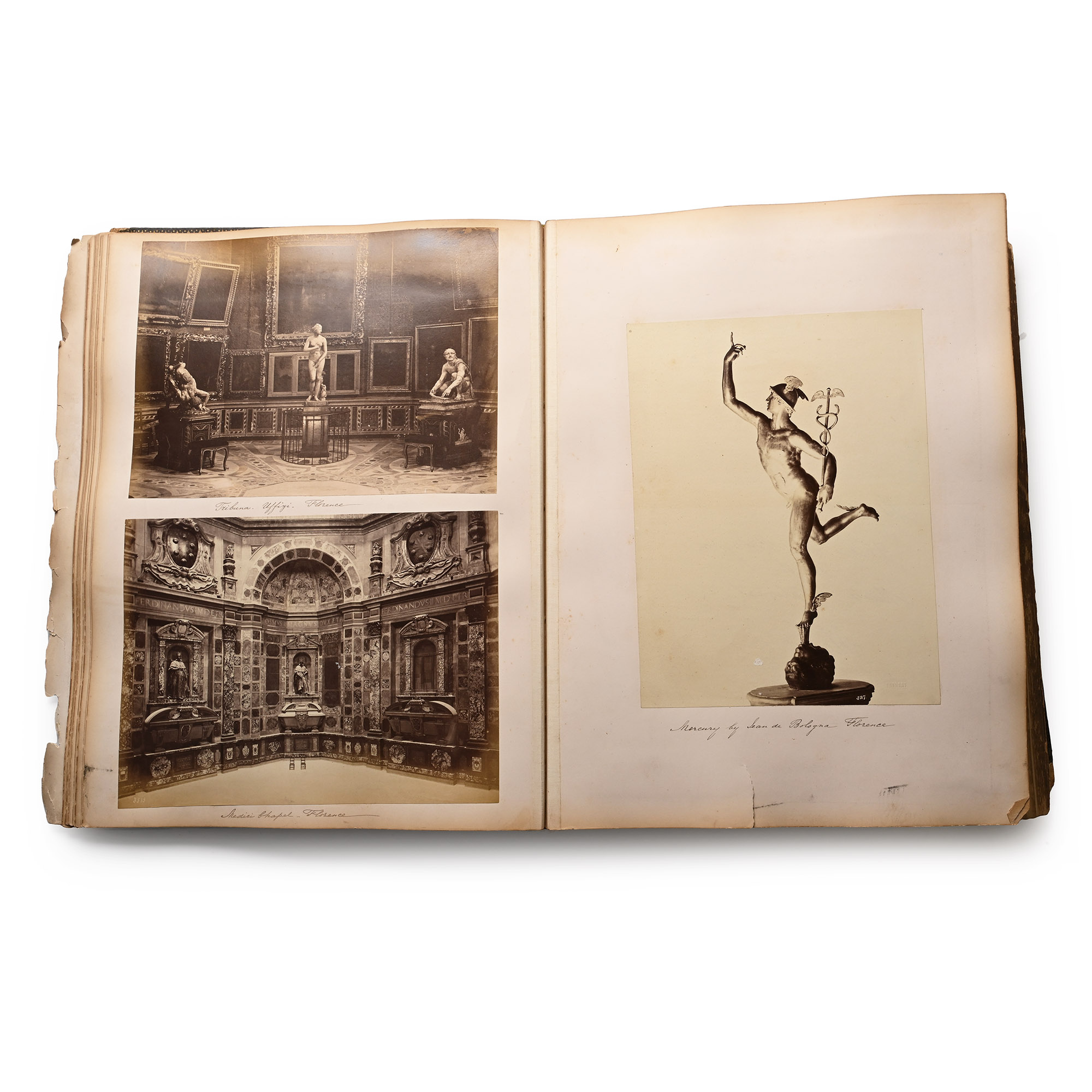 Album of 19th Century Grand Tour Prints Including the Medici Tombs in Florence